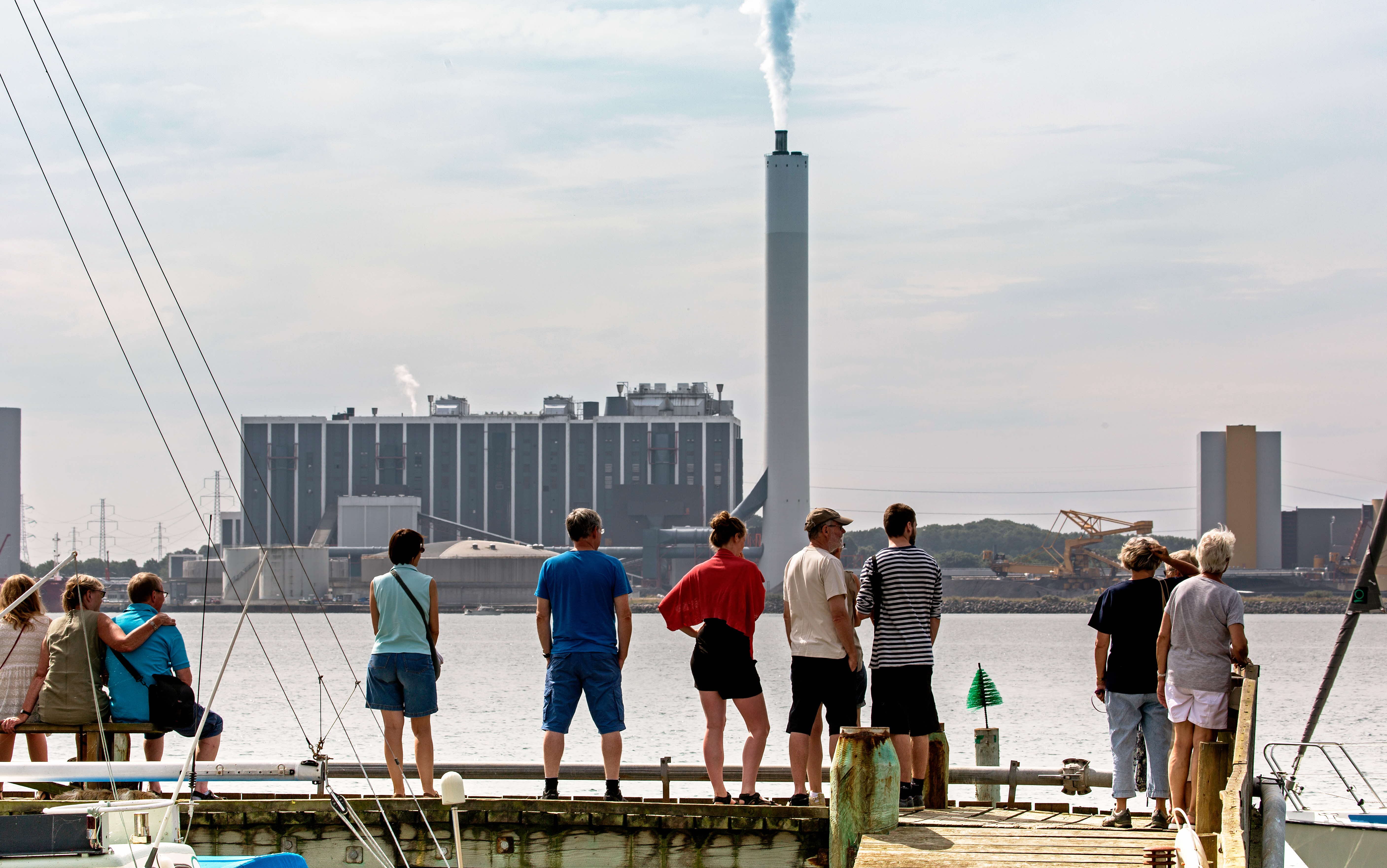 View of Asnæs Power Plant from across the harbour