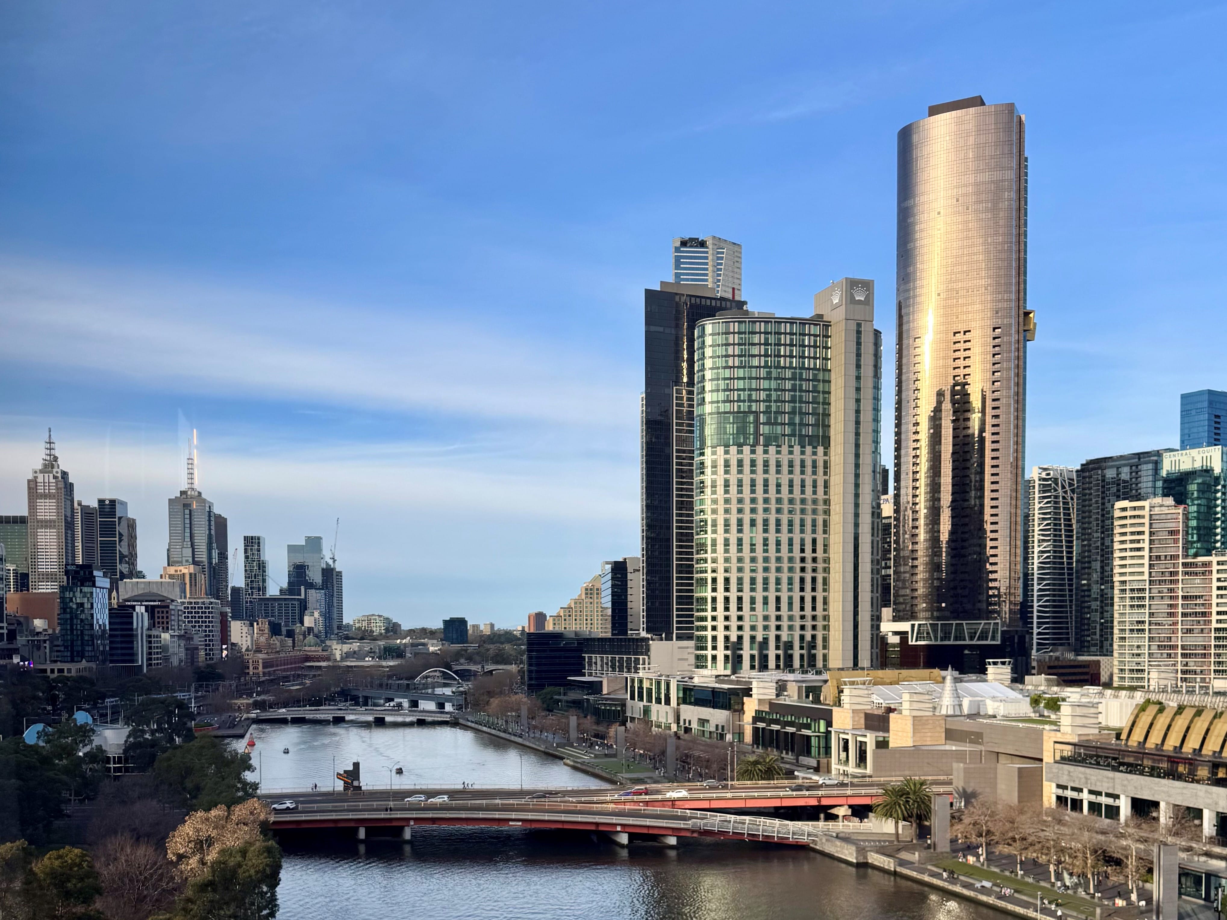 Melbourne’s cityscape by the Yarra River