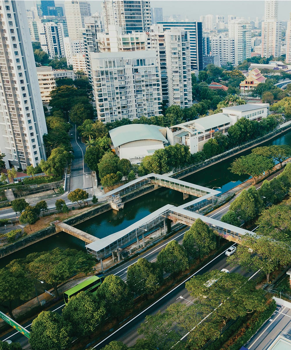 Aerial photography of buildings and trees at daytime