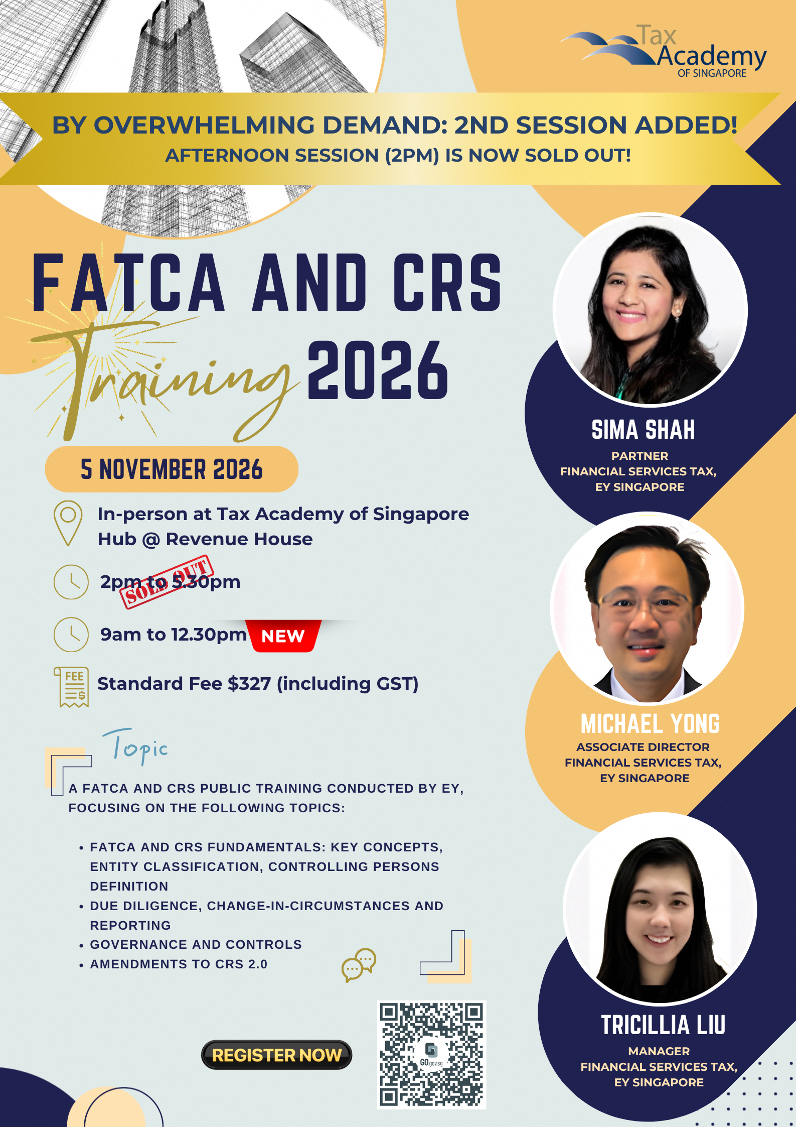 FATCA and CRS Training 2026 | Tax Academy of Singapore