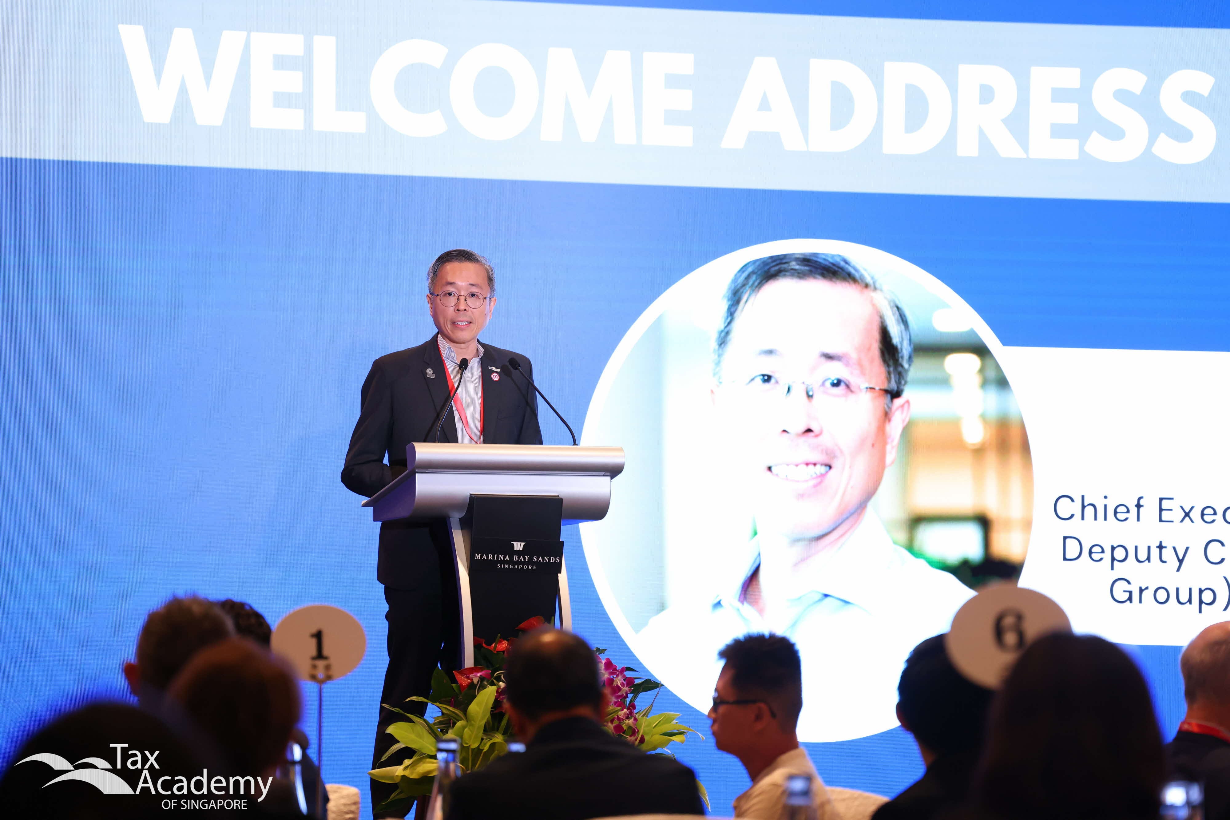 Tax Academy CEO, Mr Dennis Lui, giving the welcome address at Tax Academy's 20th Anniversary Conference