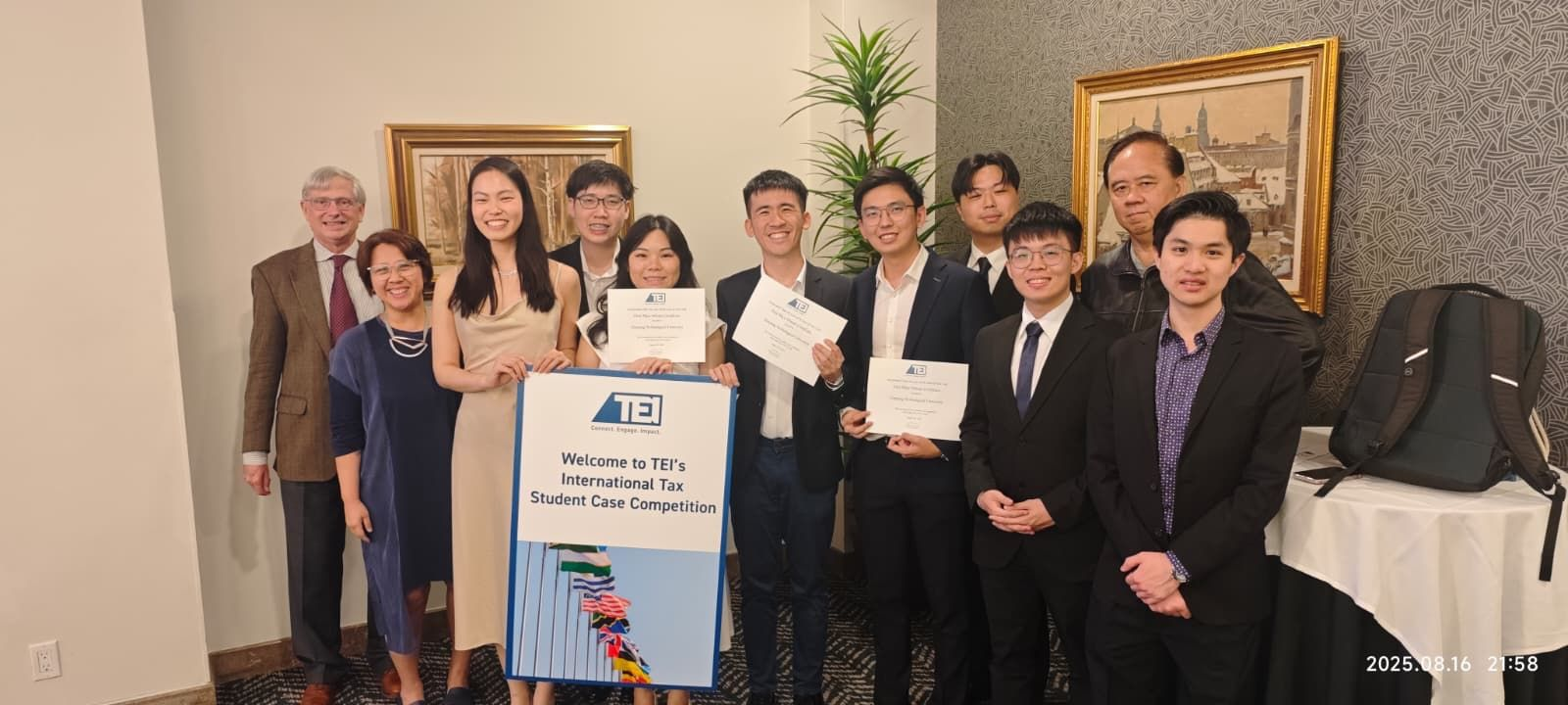 Team NTU and NUS at the 3rd Annual International Tax Student Case Competition in Montréal, Canada.