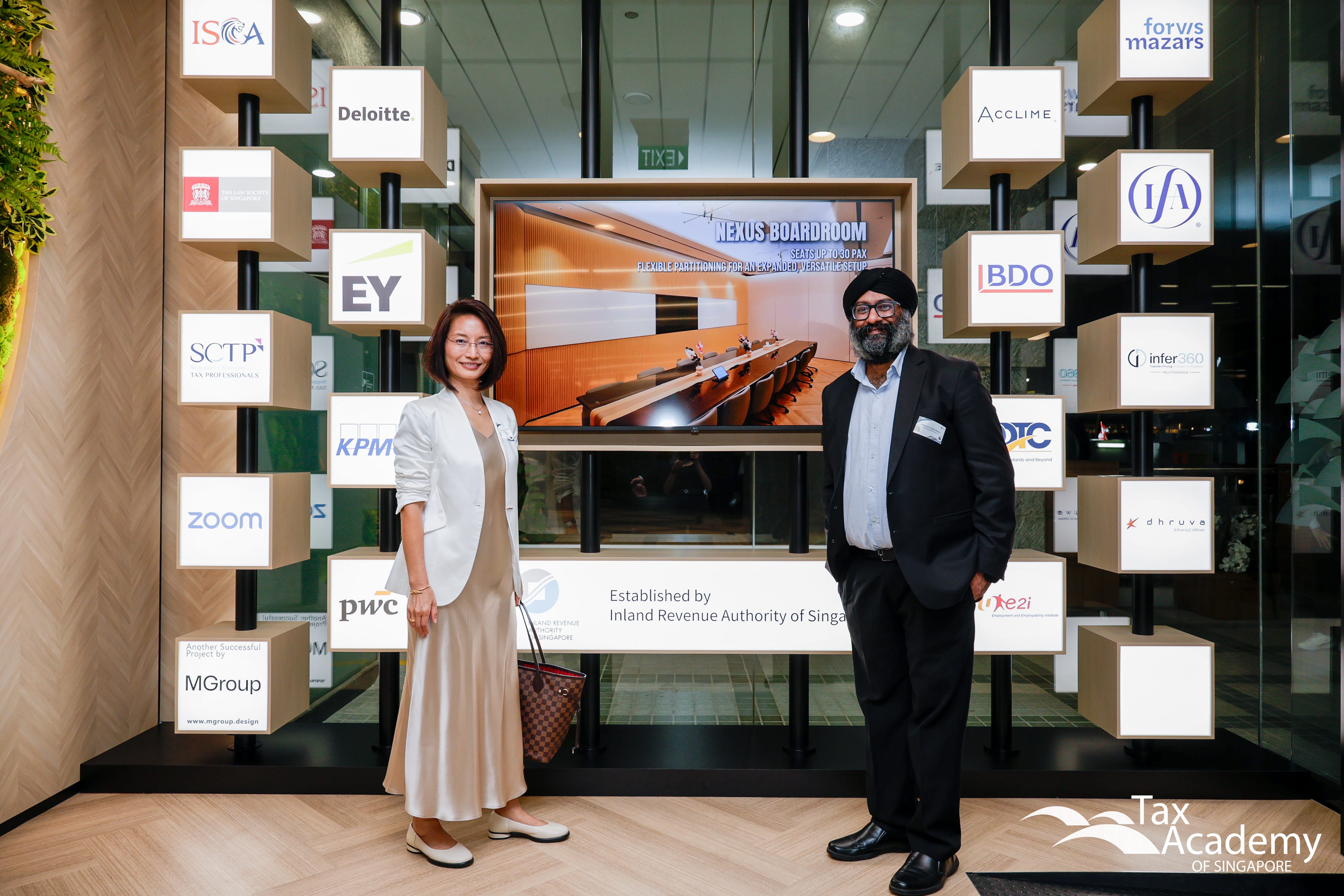 Representatives of Dhruva at the Opening of the Tax Academy of Singapore Hub