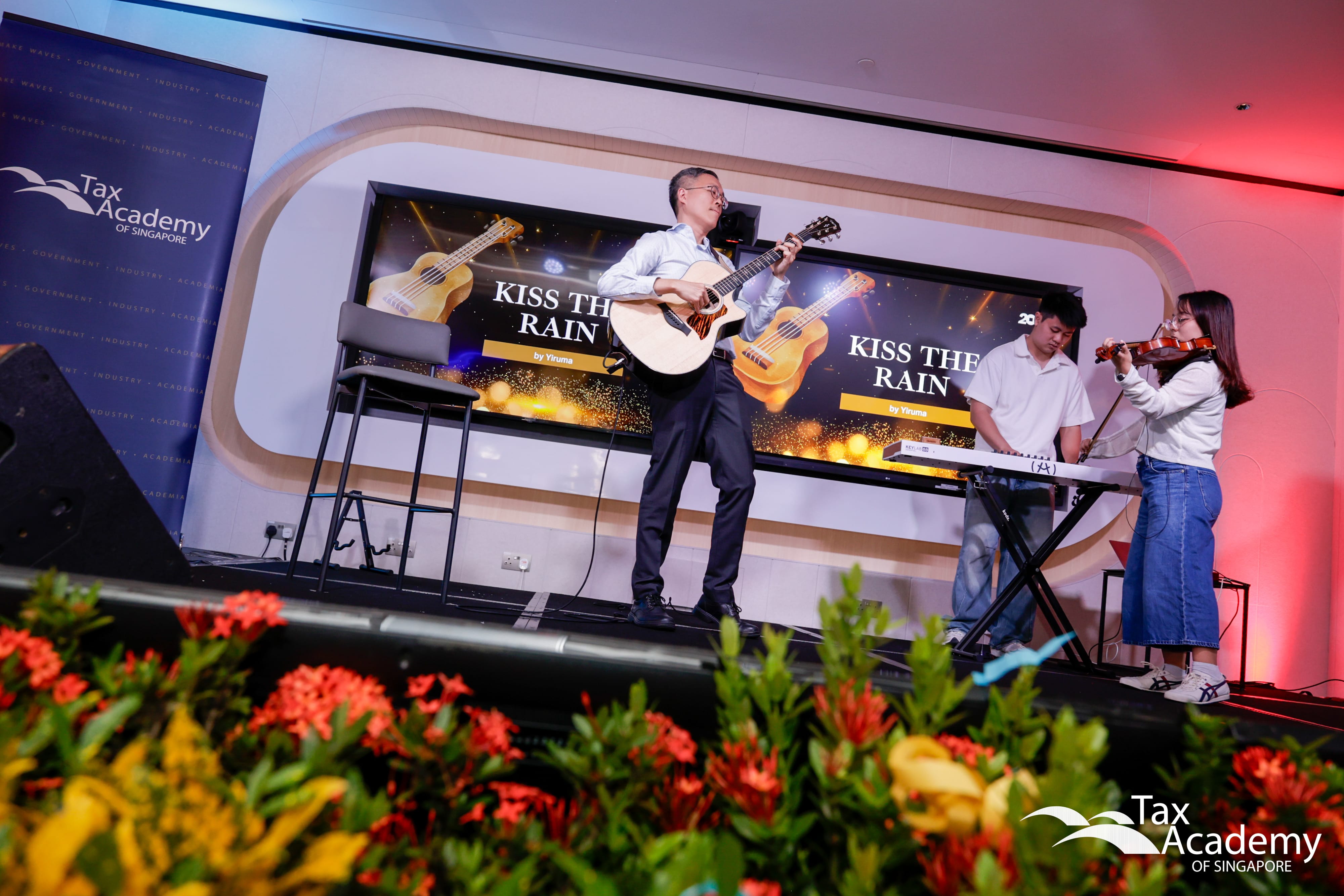 CEO of Tax Academy of Singapore, Mr Dennis Lui, at the Guitar at the Opening of Tax Academy of Singapore Hub