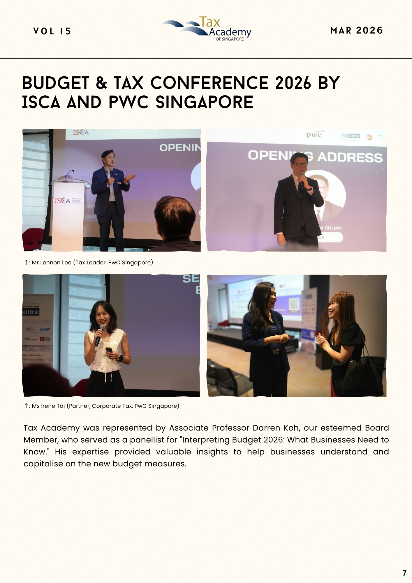Budget and Tax Conference 2026 by ISCA and PwC Singapore