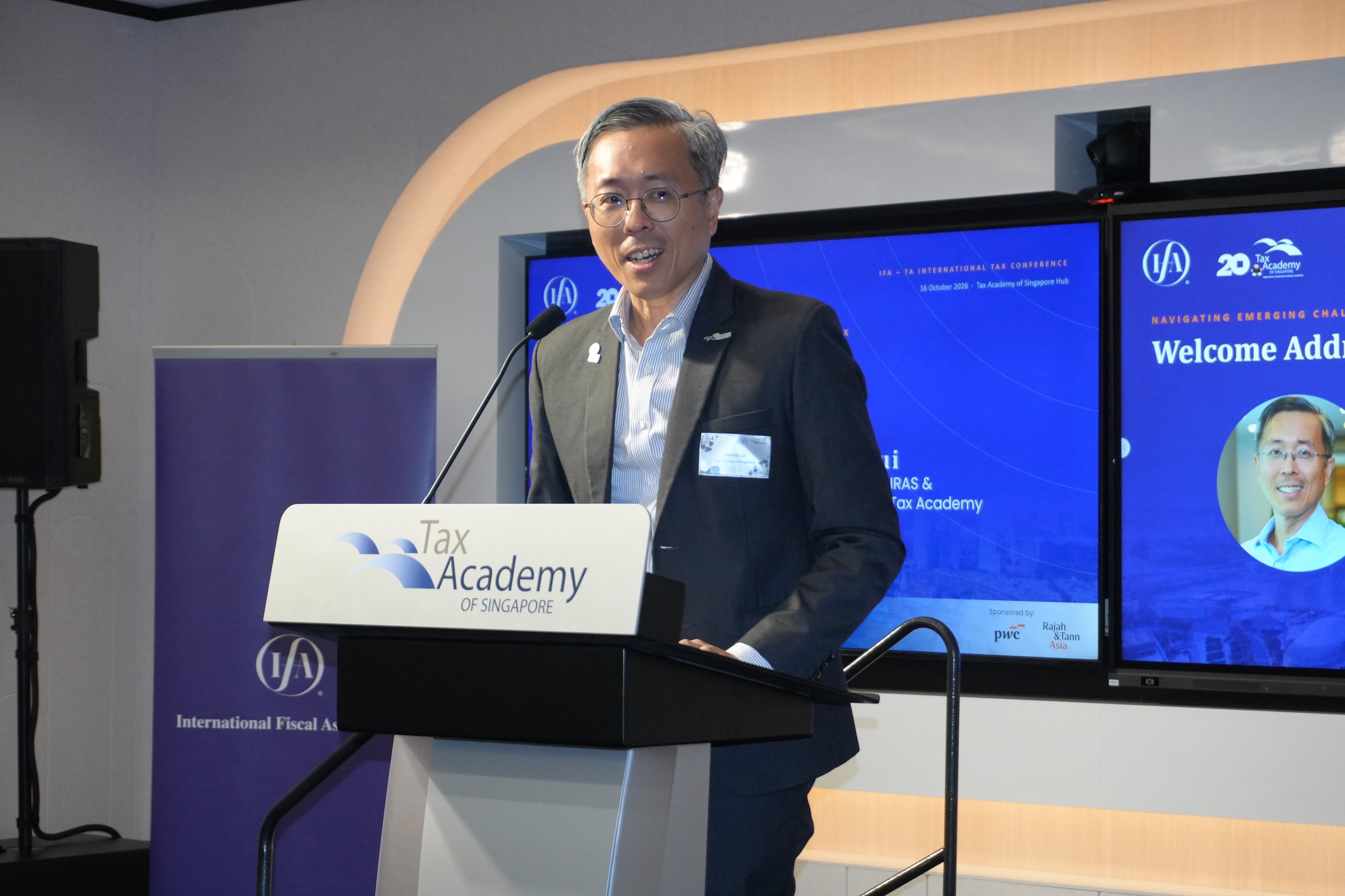 Mr Dennis Lui, CEO of Tax Academy of Singapore, giving the Opening Remarks