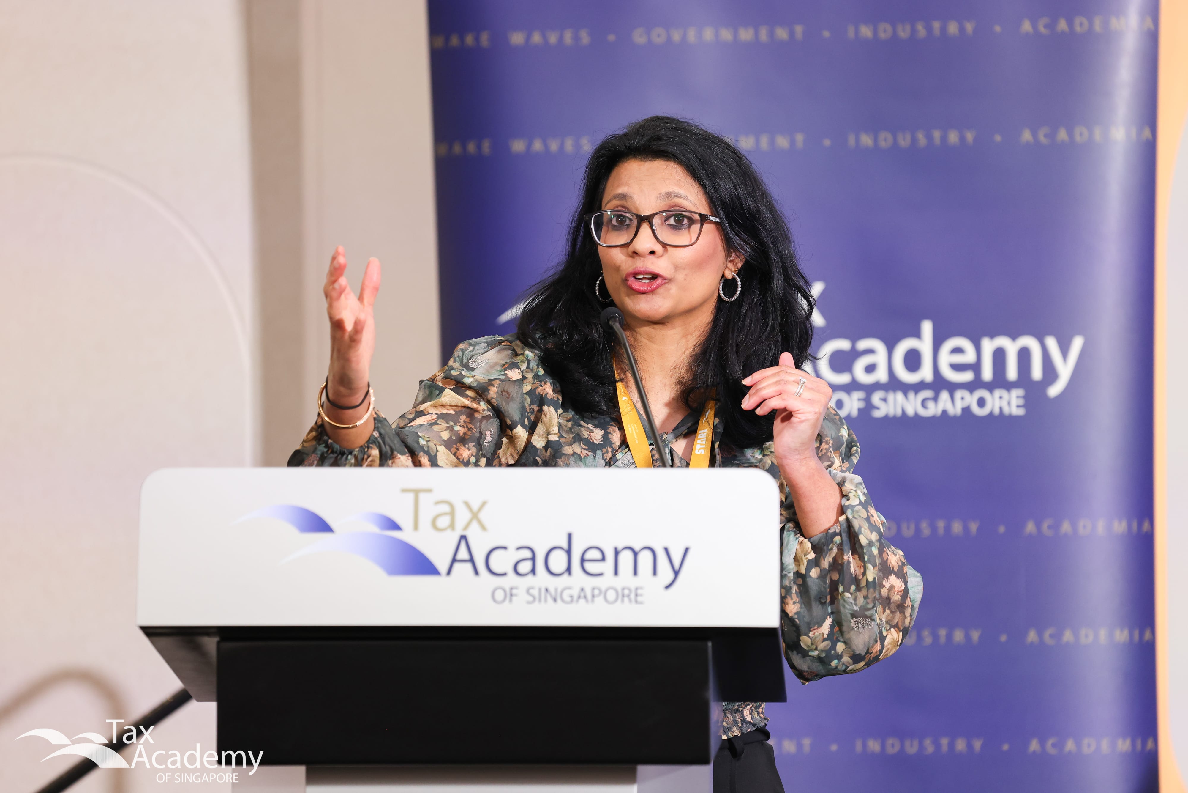 Mrs Swapna Verna from Monash University giving a speech during Panel 2