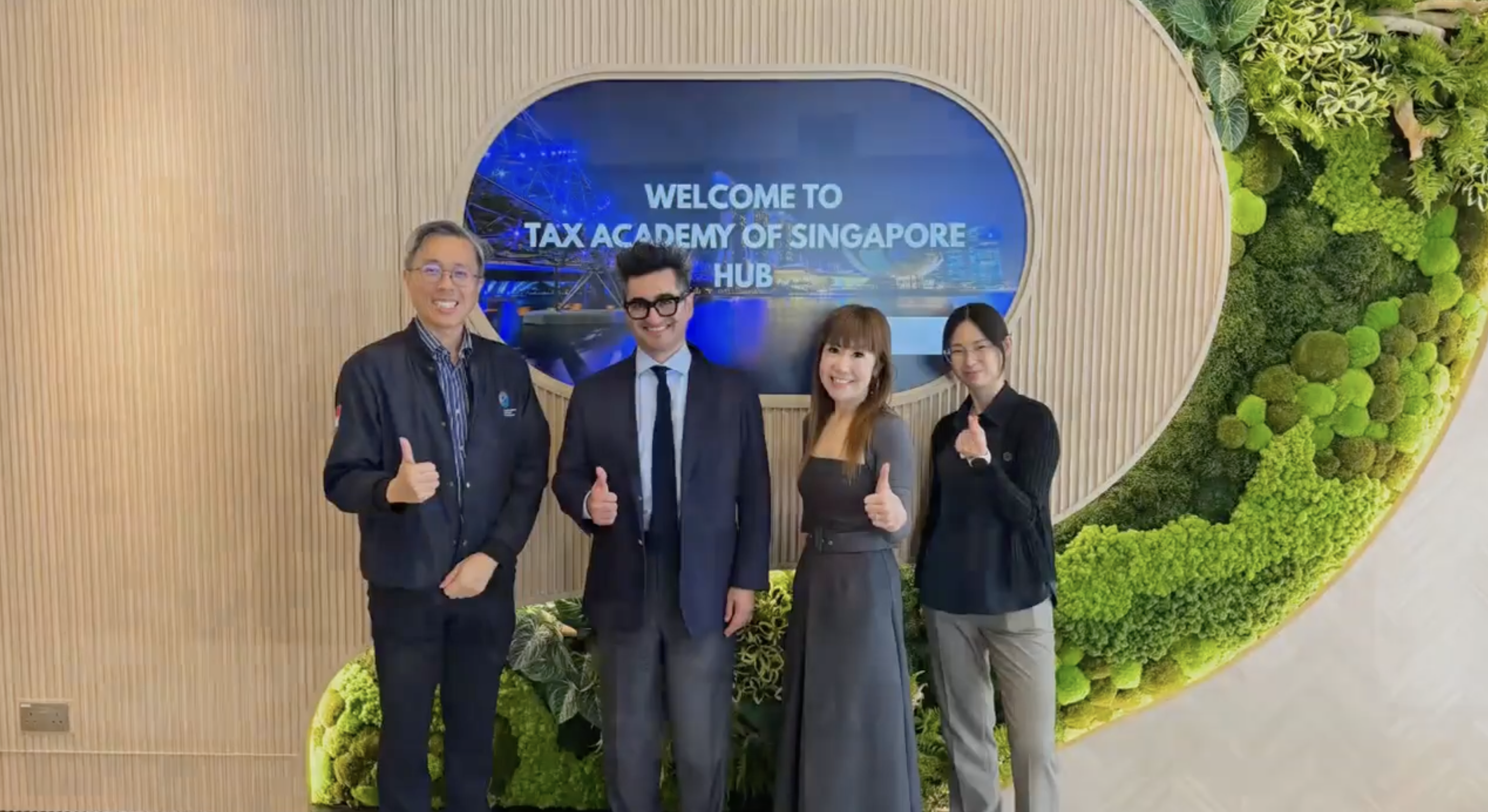 Dr Leopoldo with Mr Dennis Lui and Ms Eunice Toh