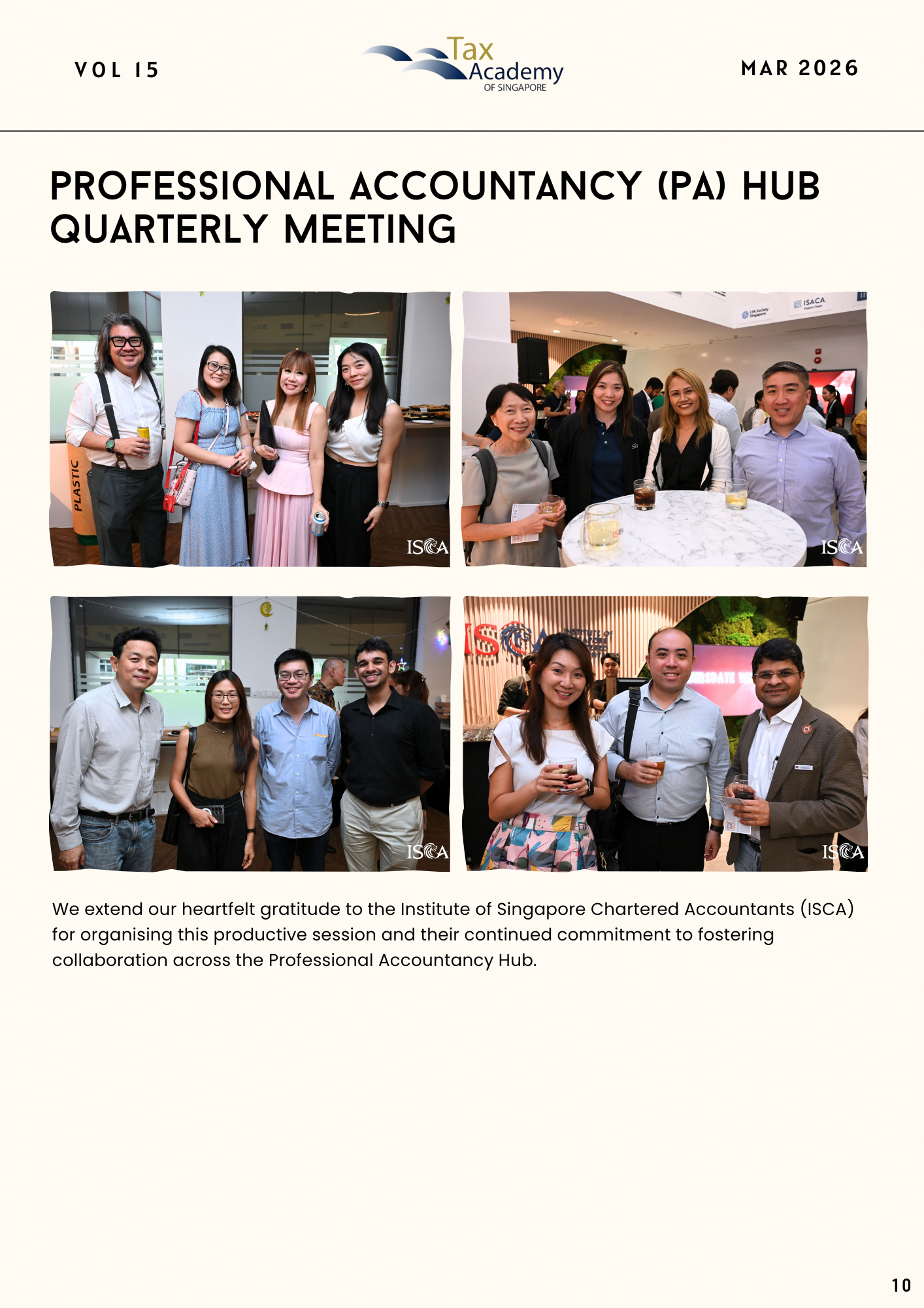 Professional accountancy (PA) Hub Quarterly Meeting