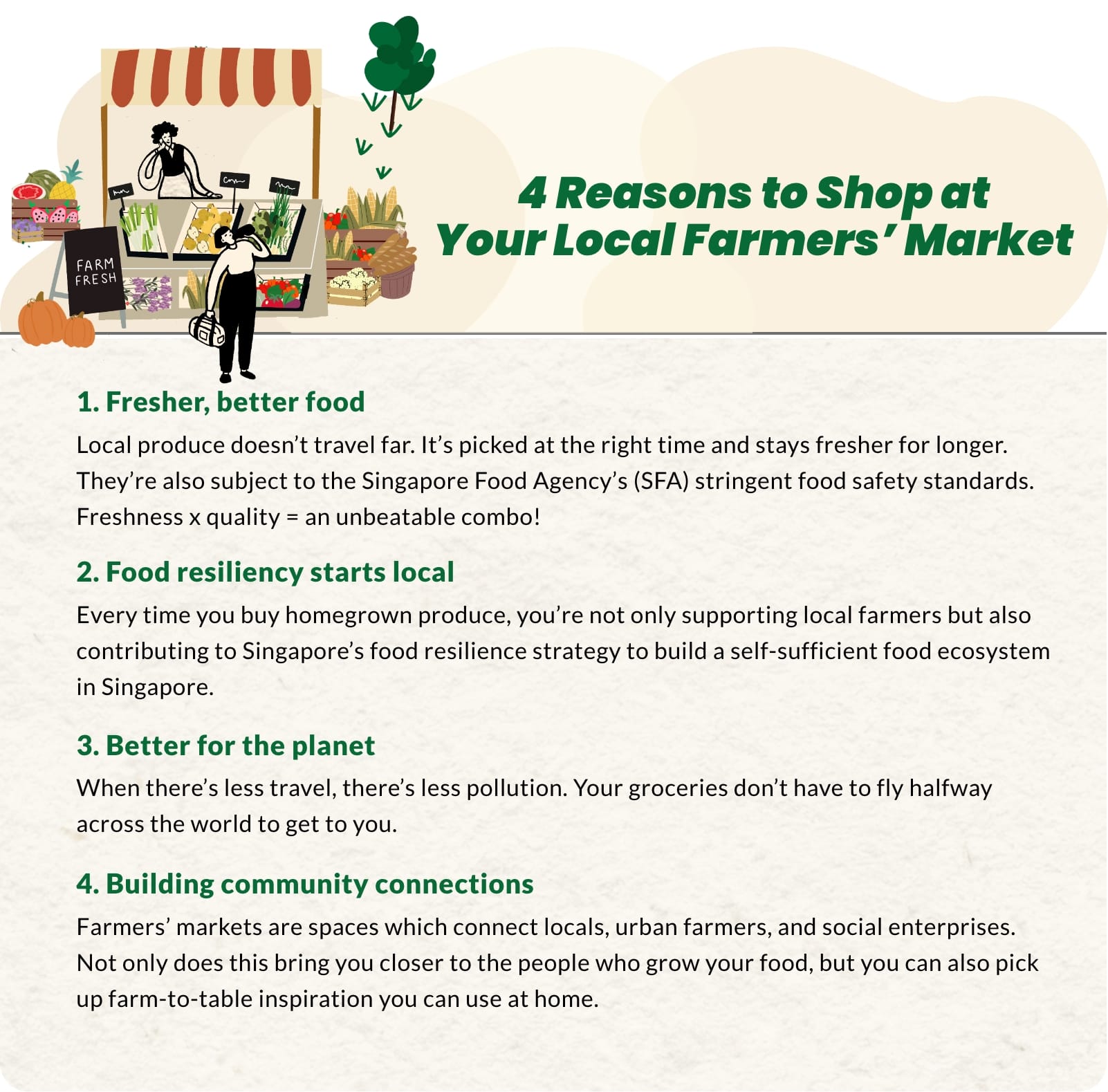 4 Reasons to shop at our local farmers' market