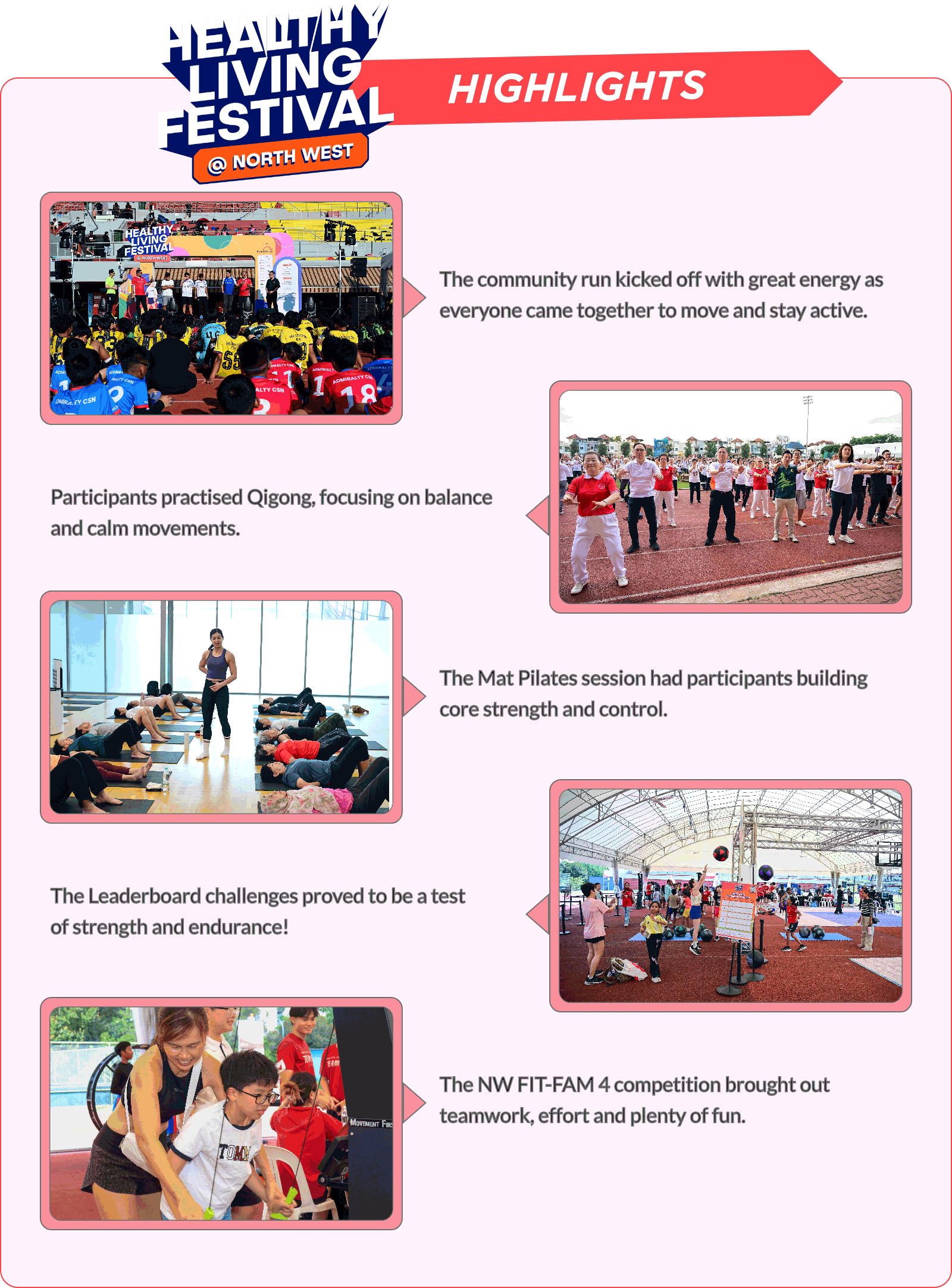 infographic on healthy living festival