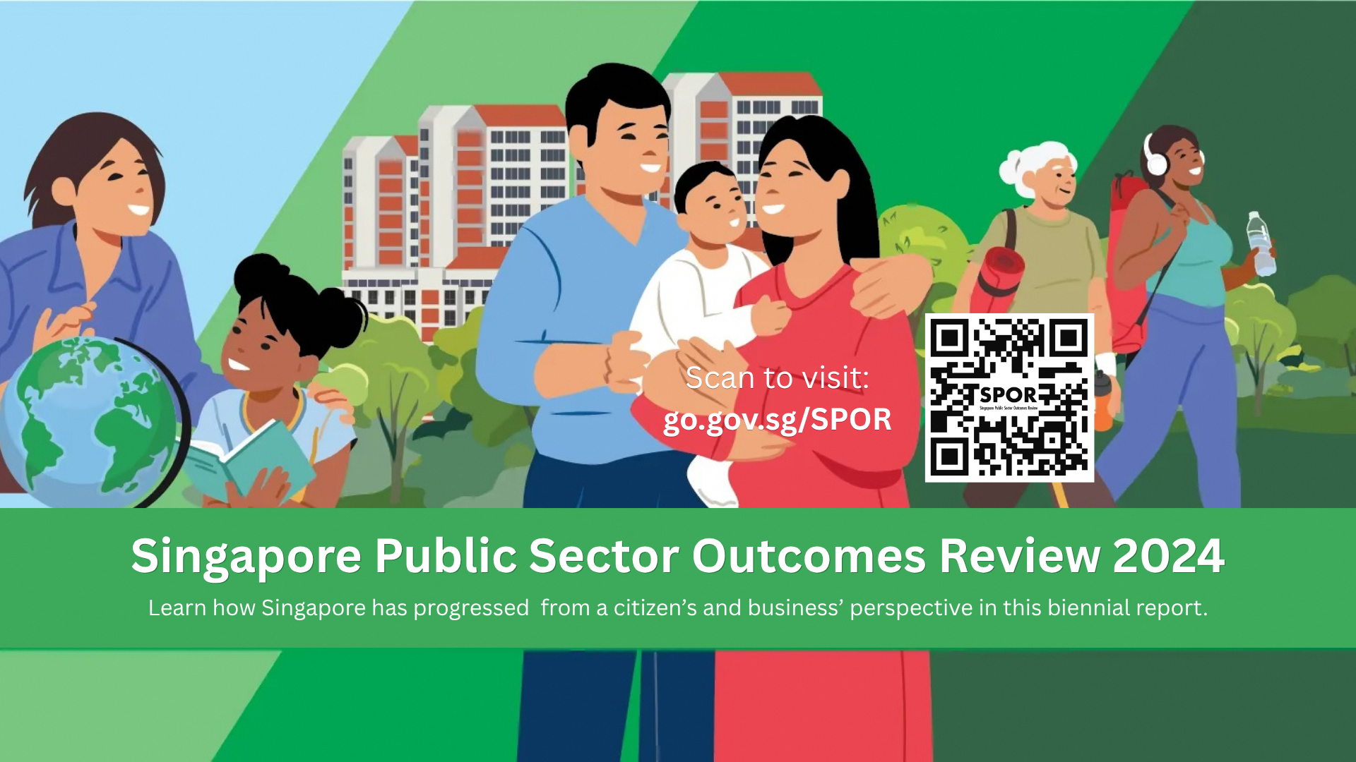 Cover graphic for the Singapore Public Sector Outcomes Review 2024