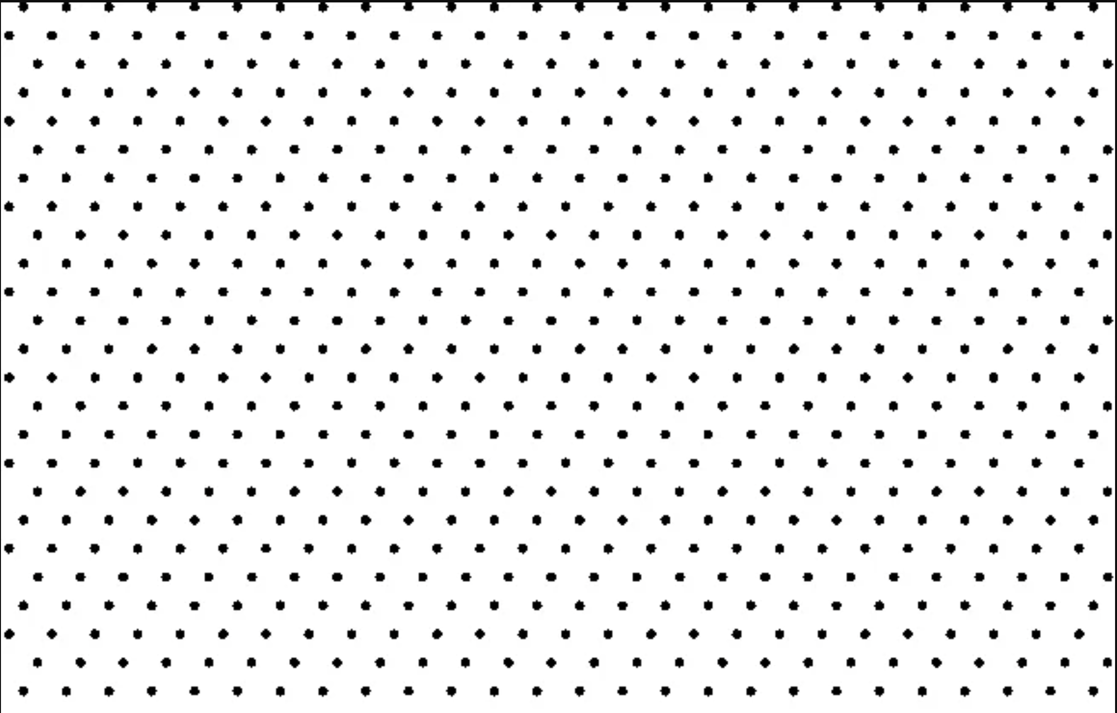 White background covered with a uniform grid of small black dots arranged in evenly spaced rows and columns.