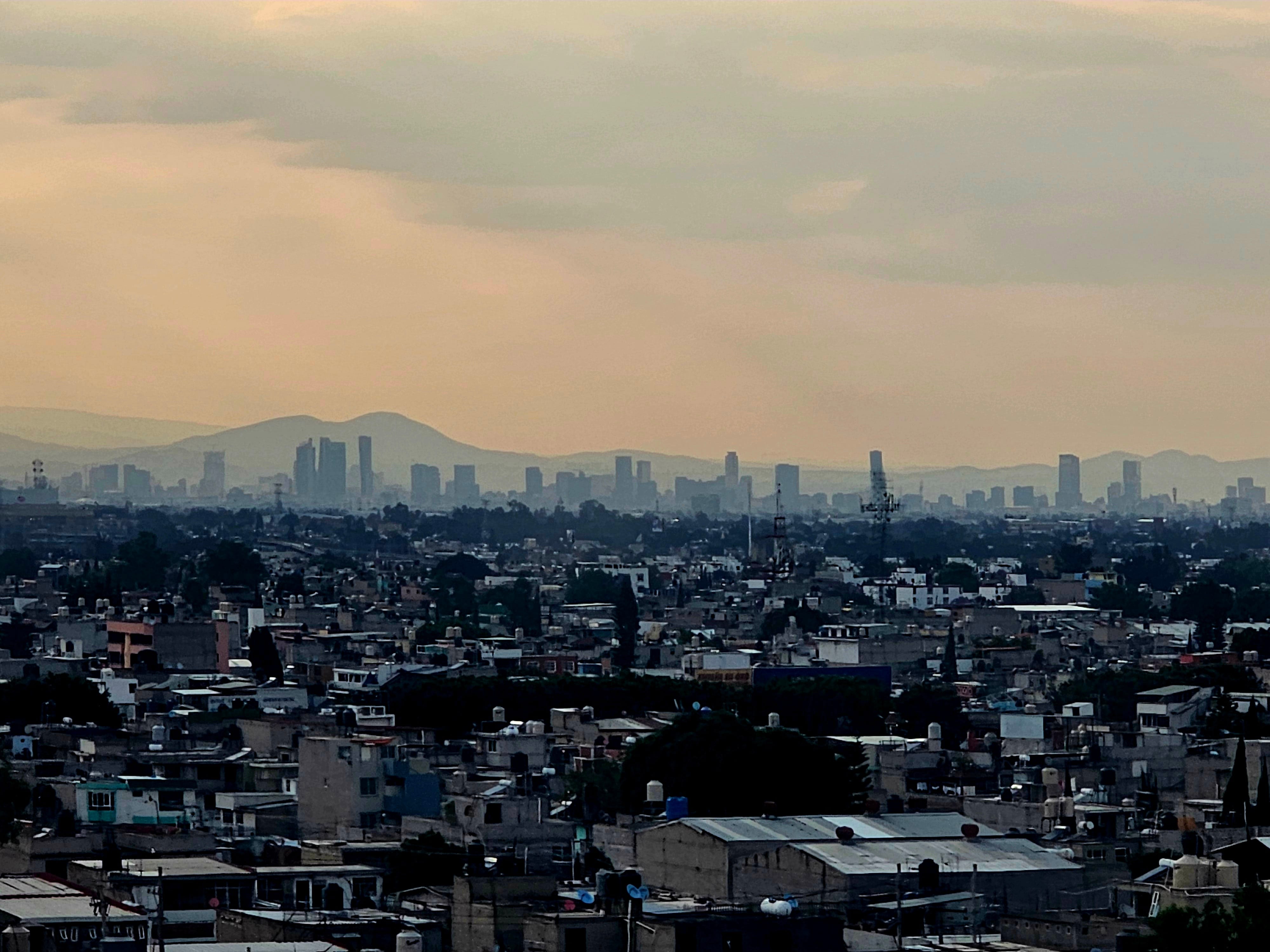 Aerial view of the buildings in Mexico City