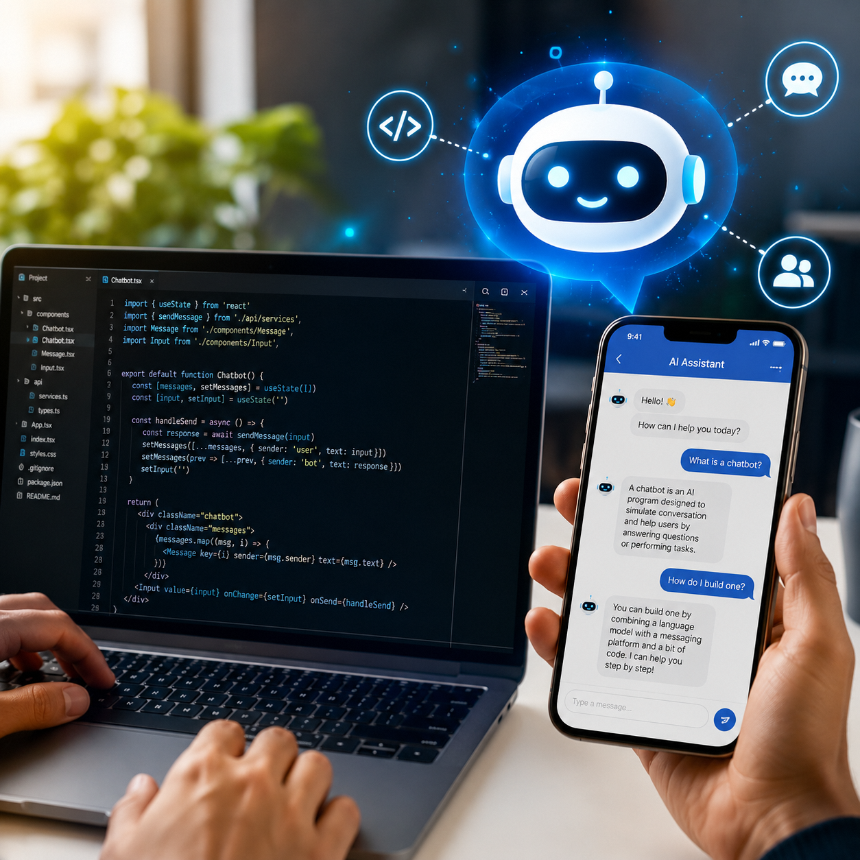 Image showing a user prompting an AI tool