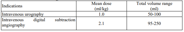 Xenetix Dosage Table 4
