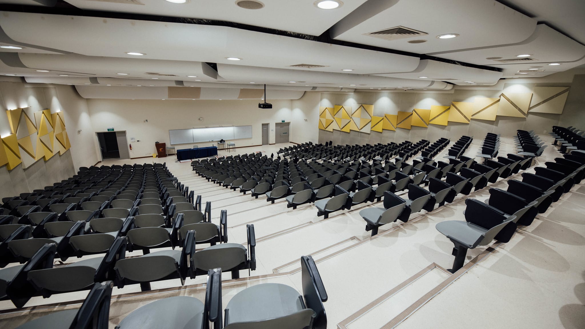 A lecture theatre from the perspective of the audience