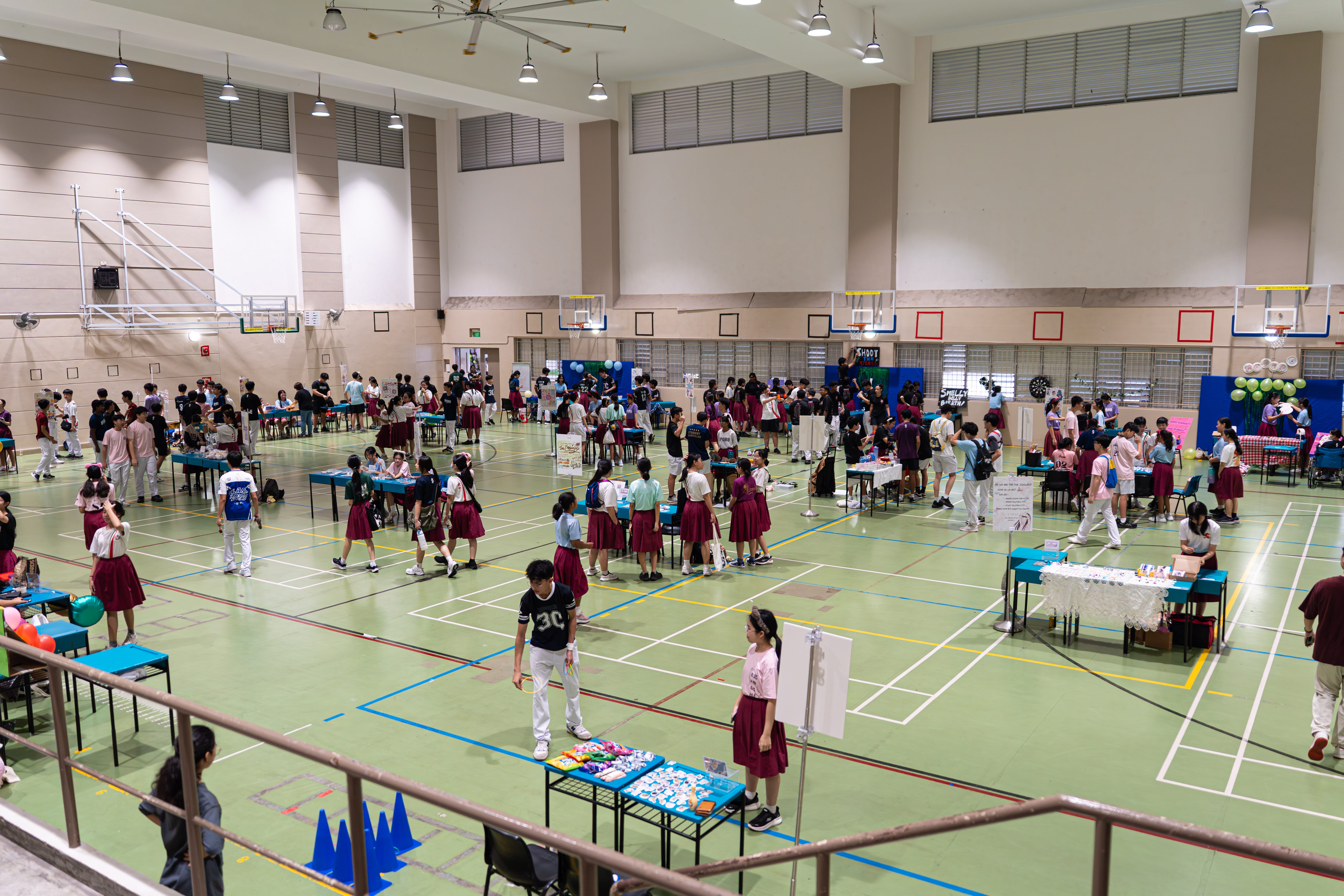 photo of students manning booths