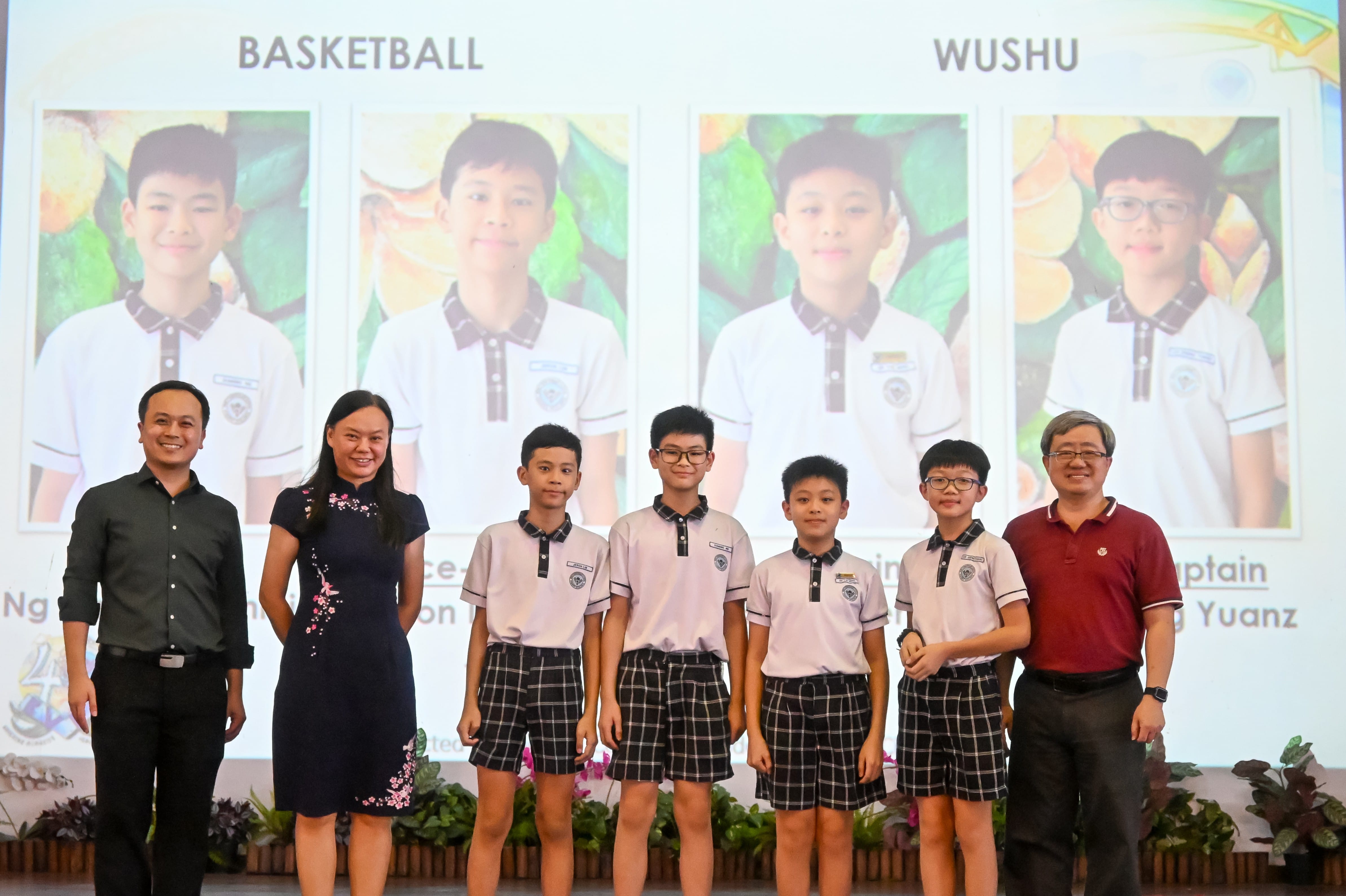 Captain and Vice-Captain for Basketball and Wushu