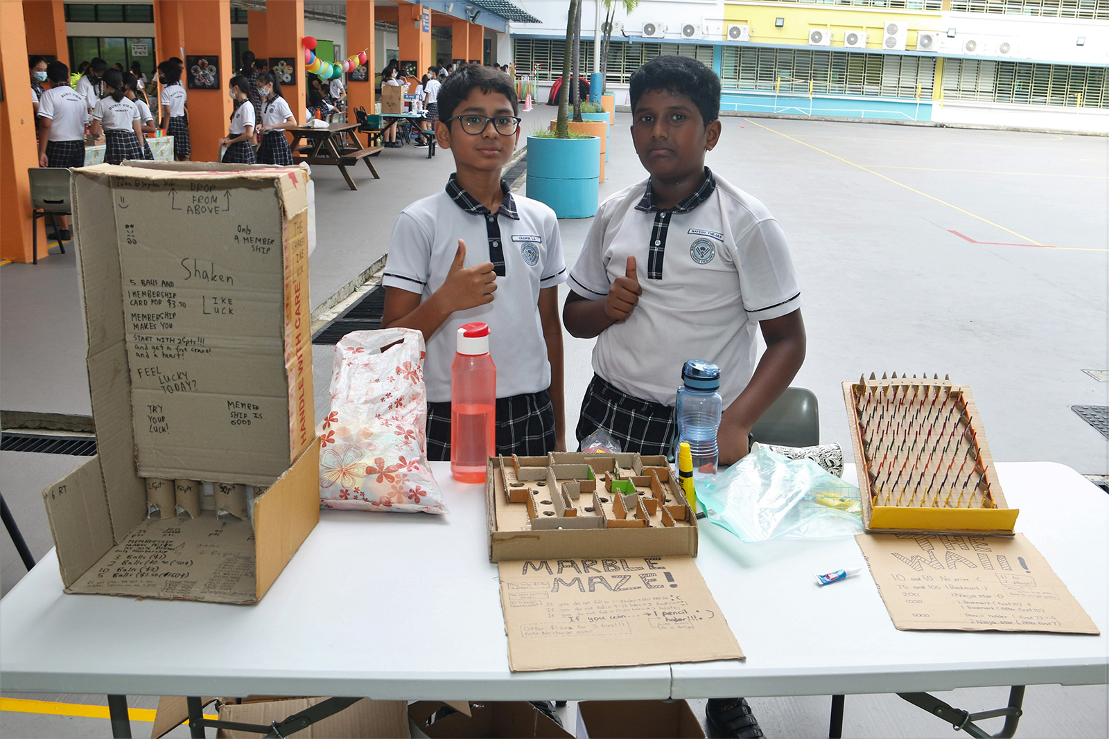 Students doing sharing on environmental awareness