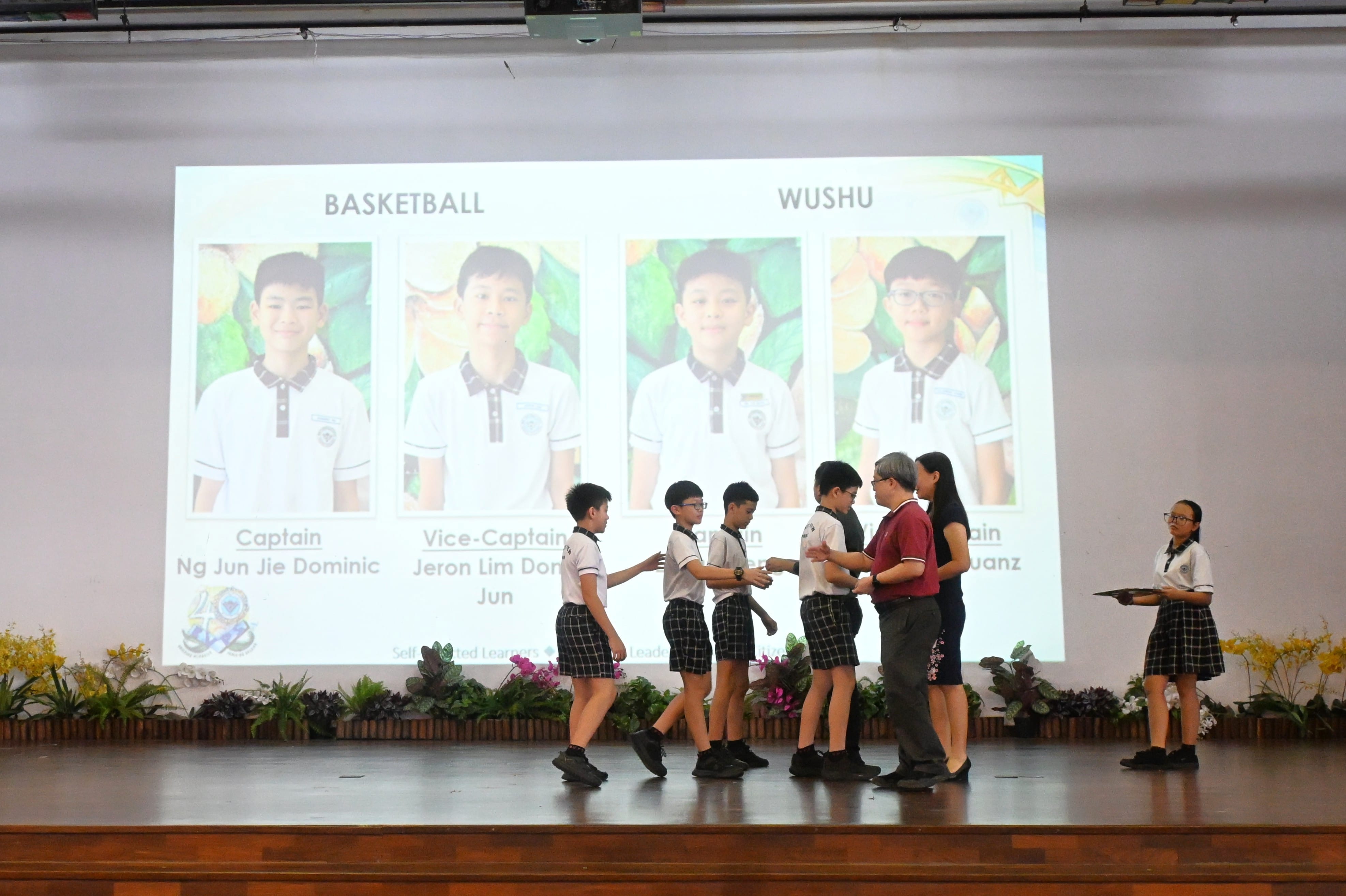 Captain and Vice-Captain for Basketball and Wushu