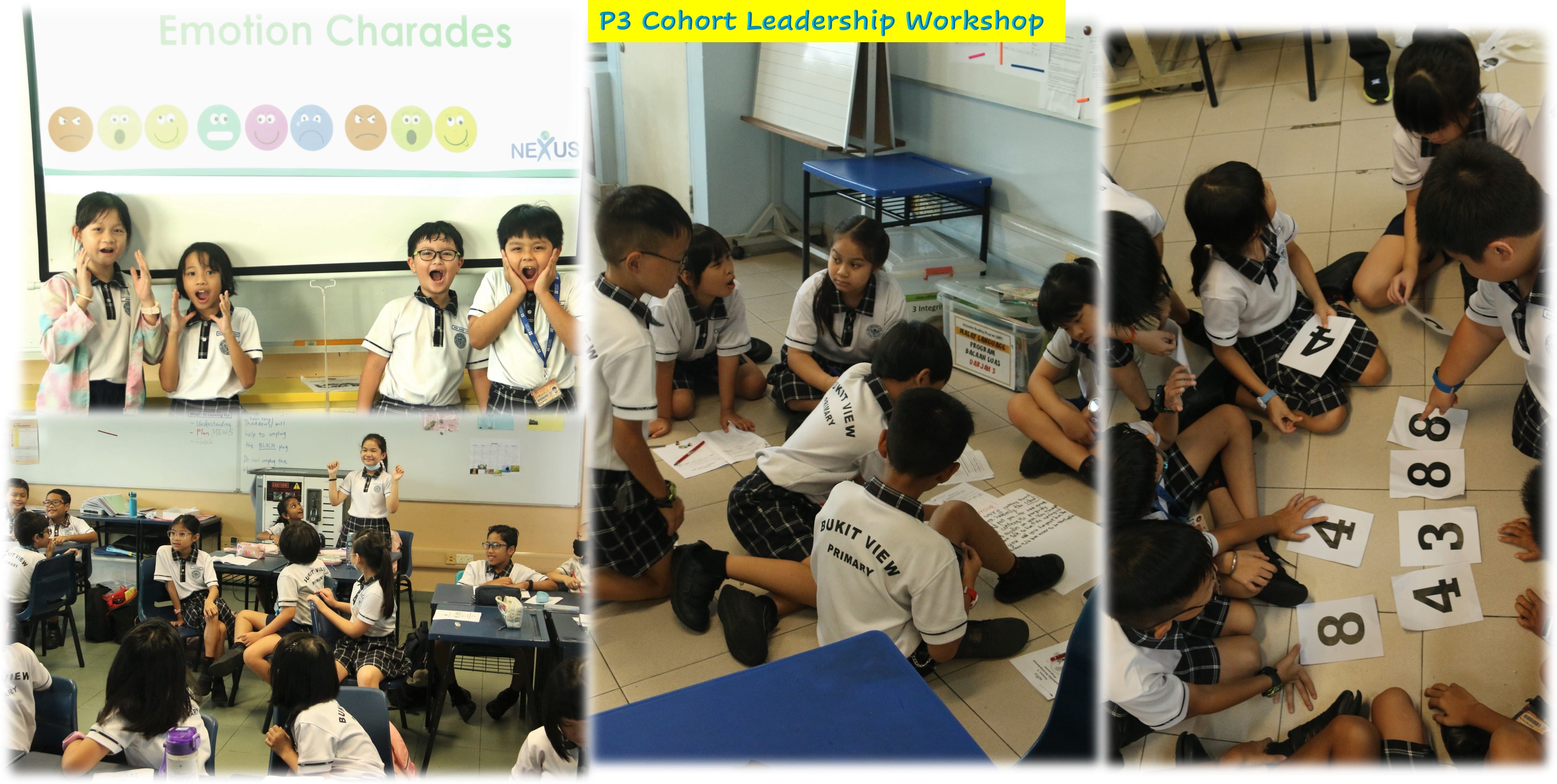 Participate in a P3 Cohort Leadership Workshop with emotion charades and floor activities.