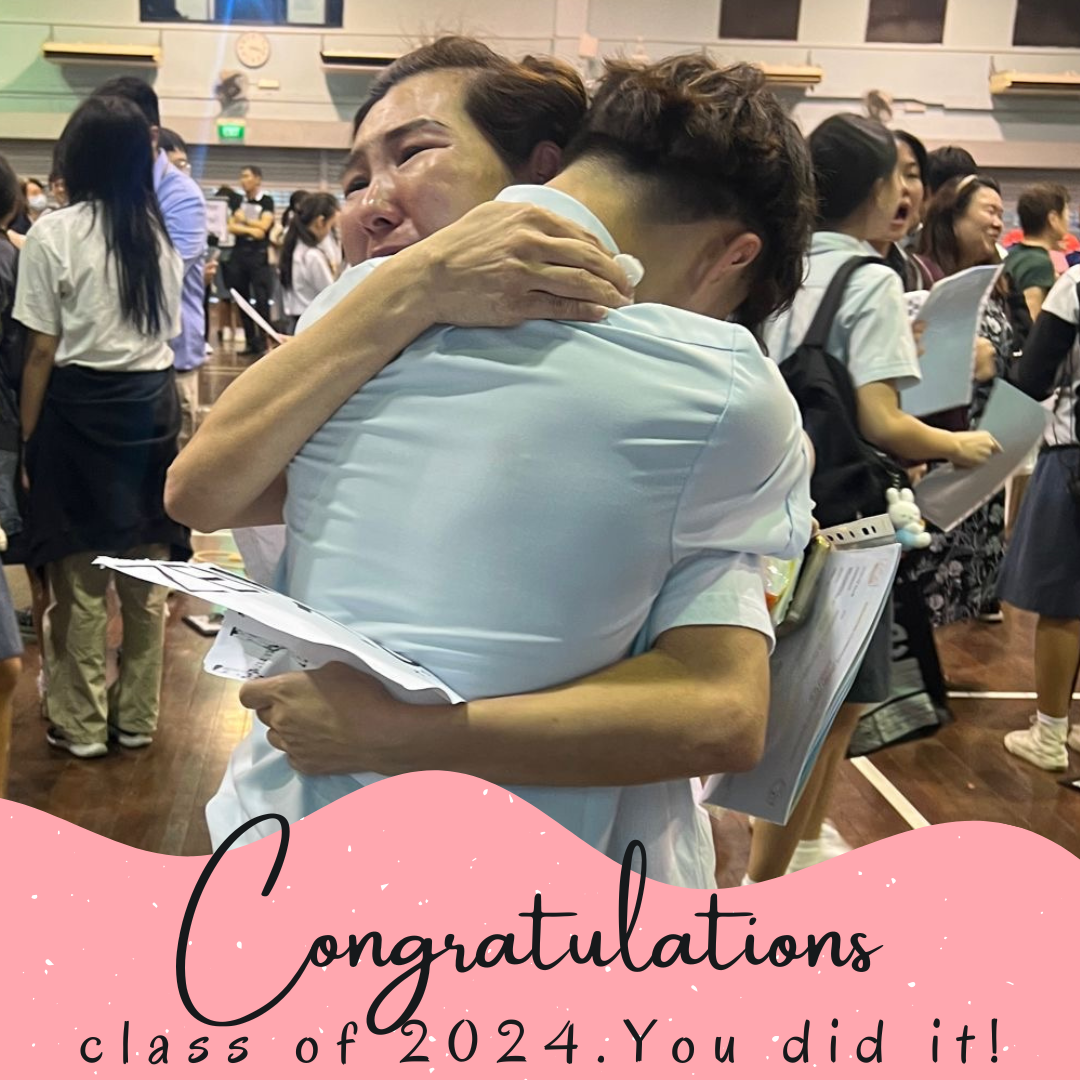 Student hugs his mother tightly after doing better than expected