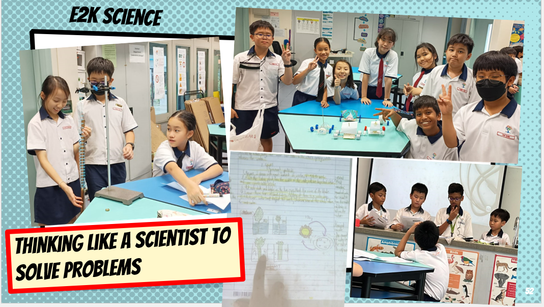 Students in E2K Science conducting science experiments