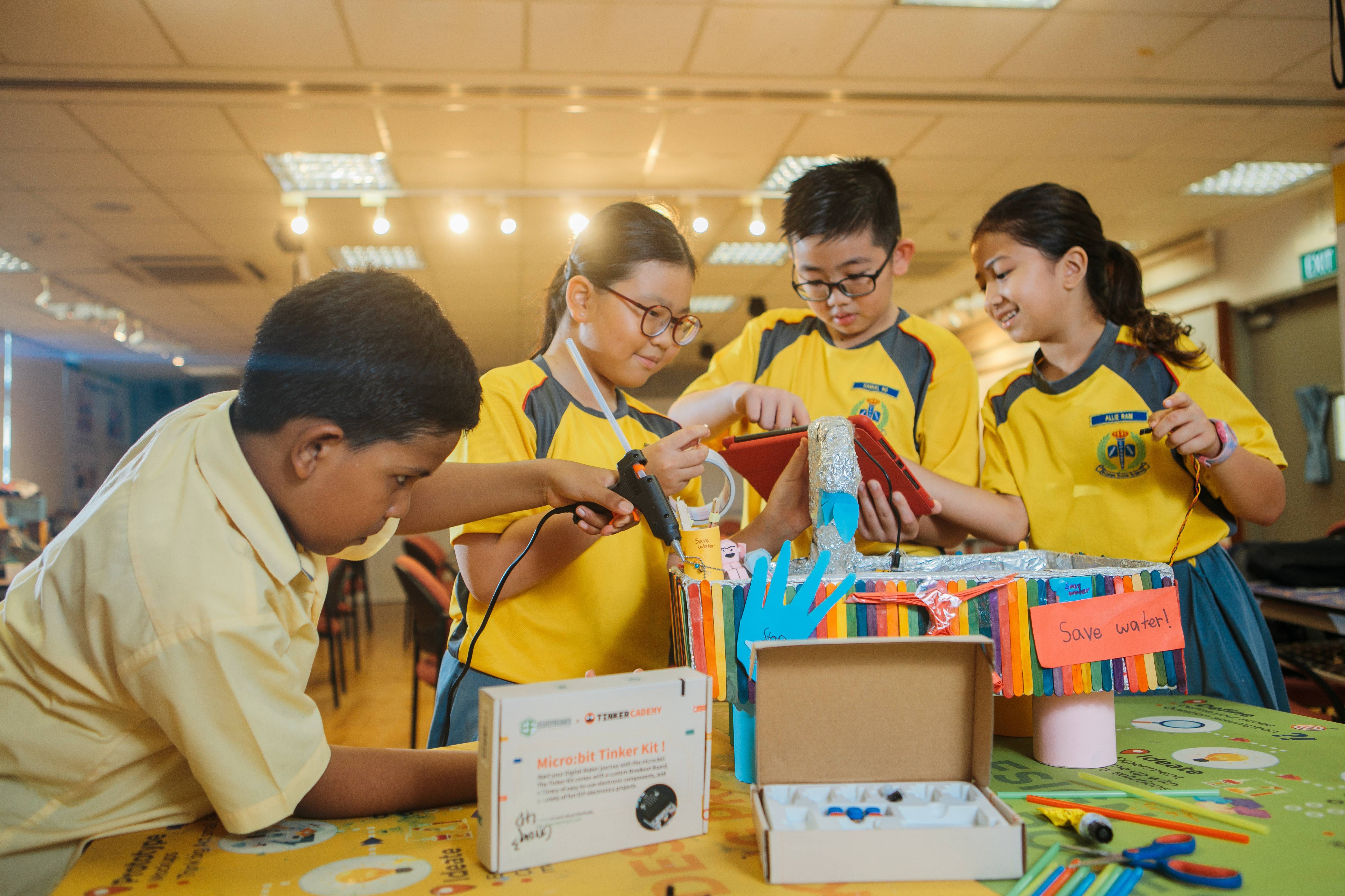 Students working on prototype