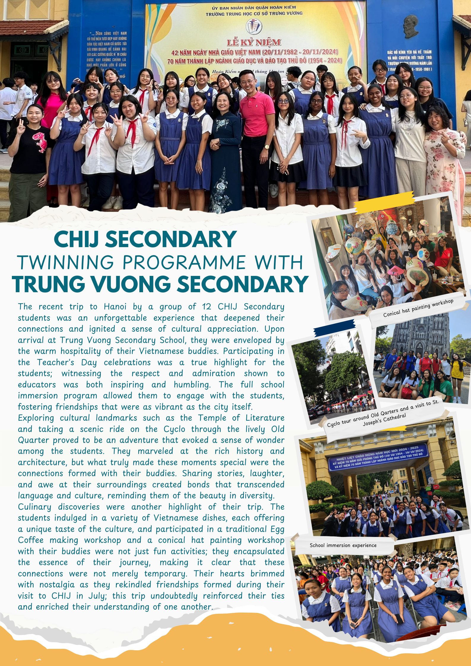 CHIJ Secondary twinning programme.