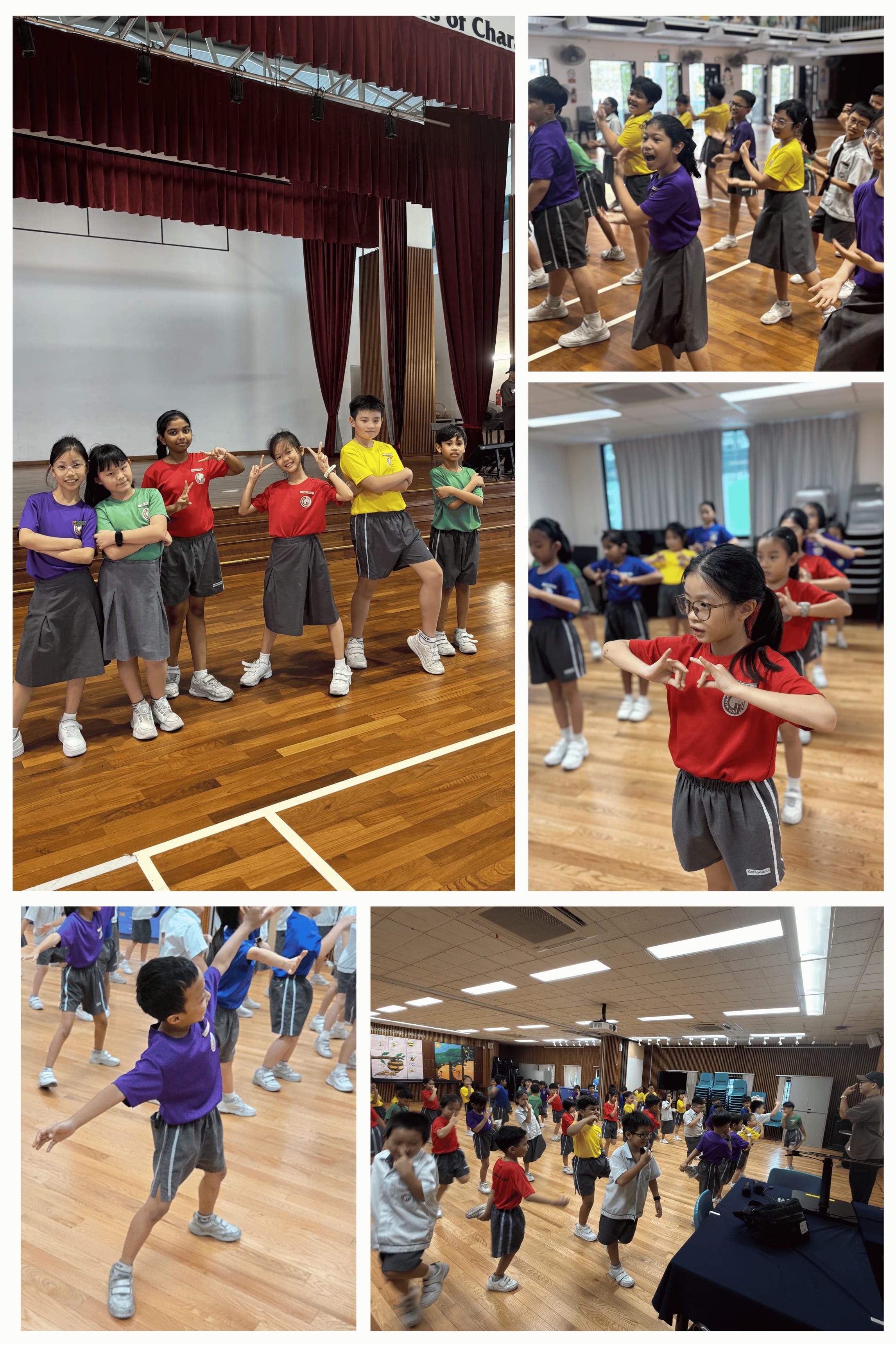 Collage photos of students dancing to different genres