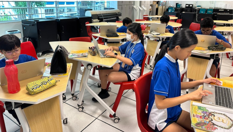 Students in the computer lab