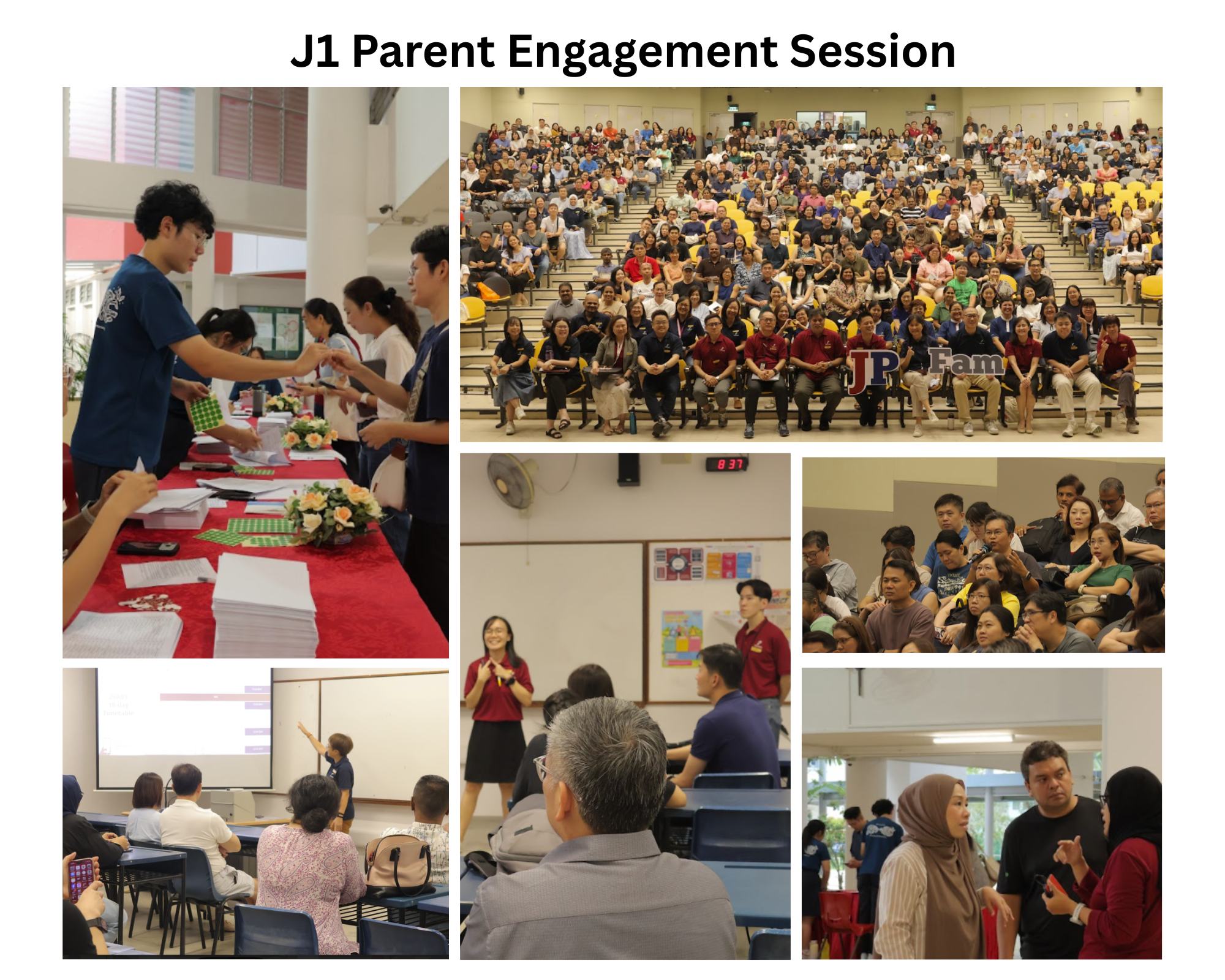 J1 Parent Engagement Session pictures