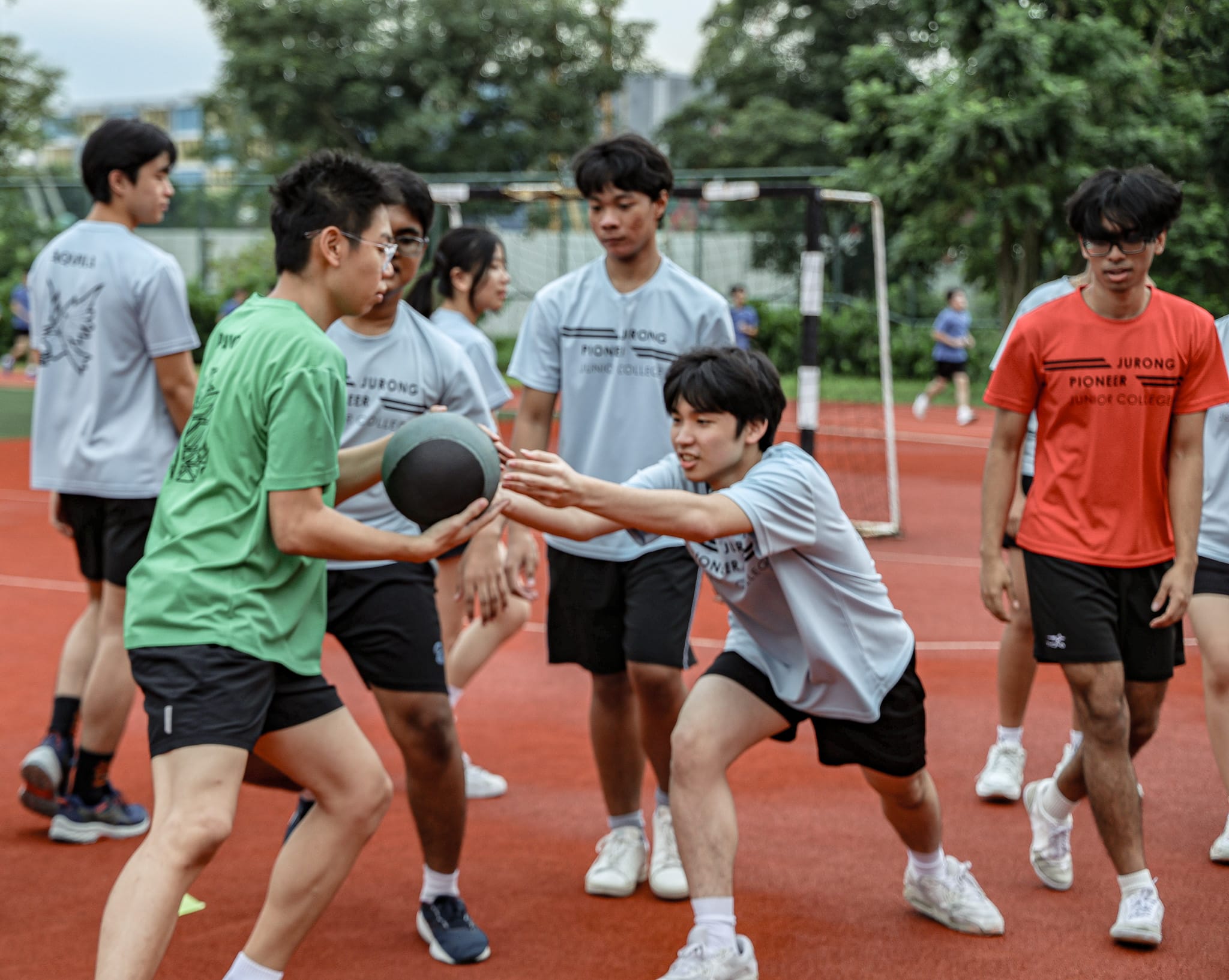 students playing games