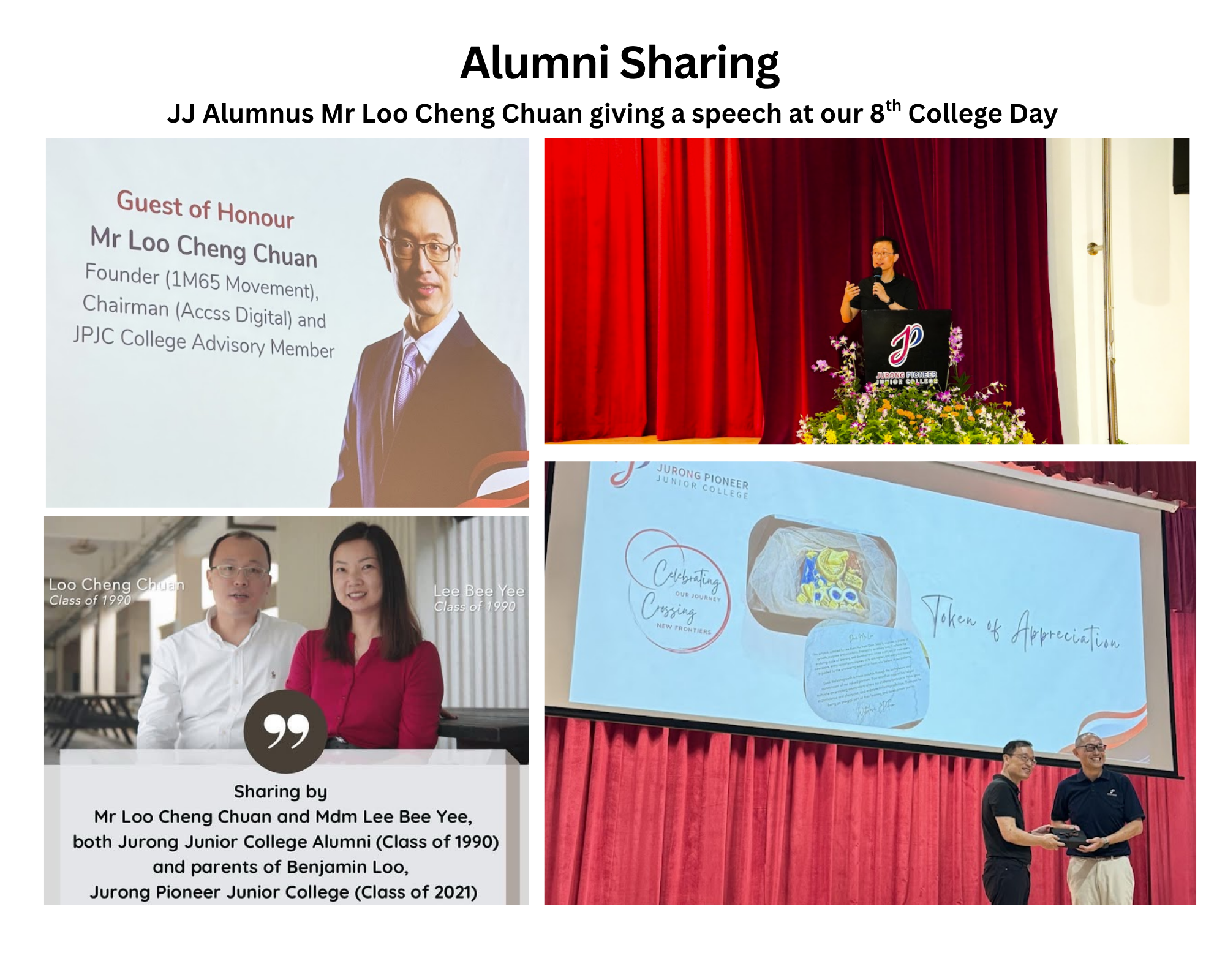 JJ Alumnus Mr Loo Cheng Chuan at 8th College Day