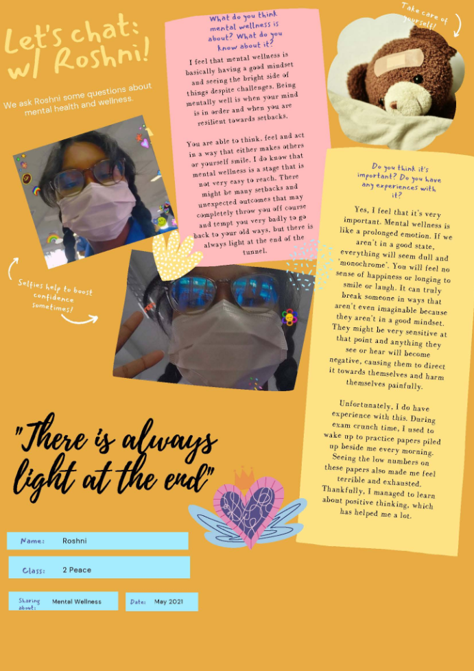 Secondary 2 PEACE - Newsletter for Mental Wellness