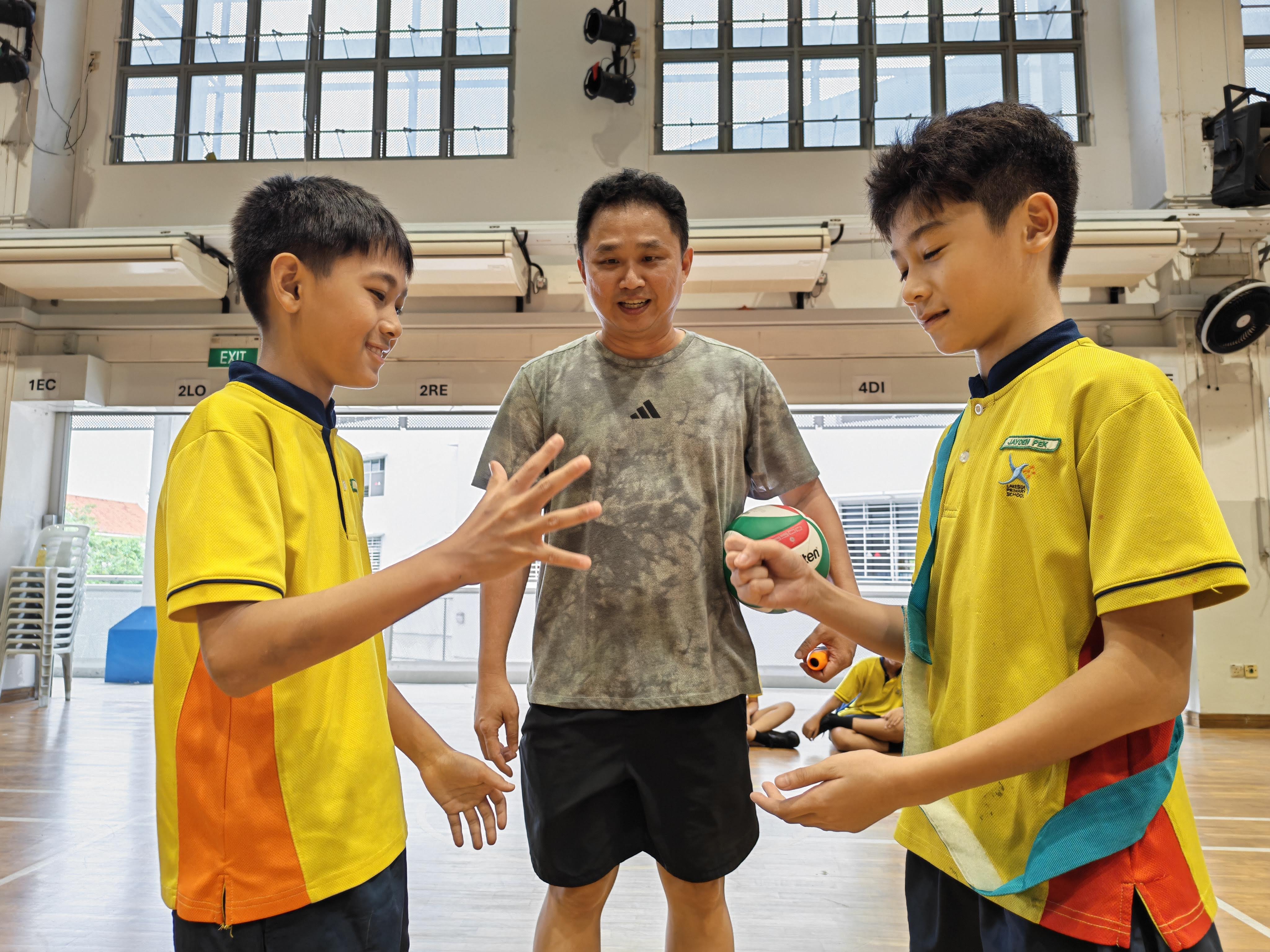 1 representative from each team play rock paper scissors before the game to see which team goes first under the teacher's supervision