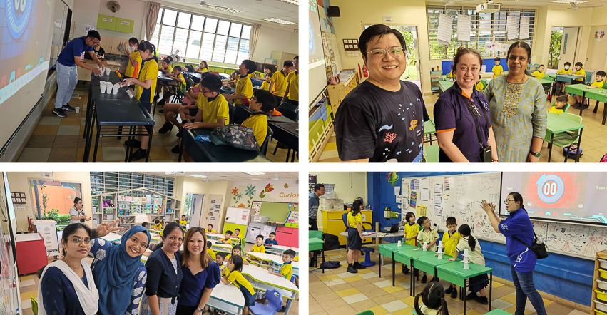 PSG members helping facilitate classroom activities during the Teachers’ Day celebration.