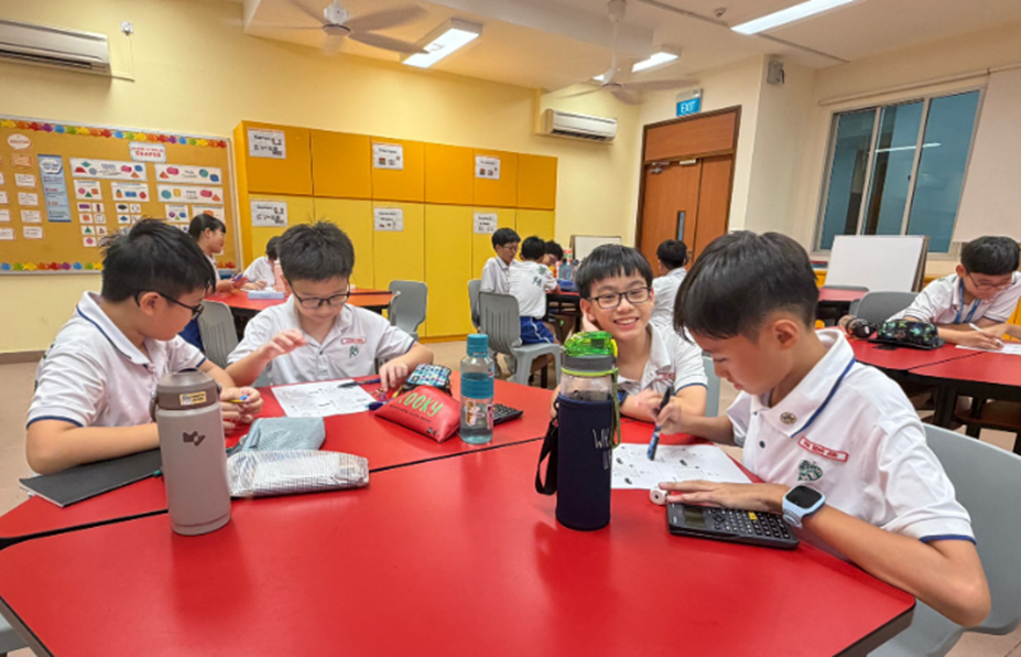 Pupils learning through group work.