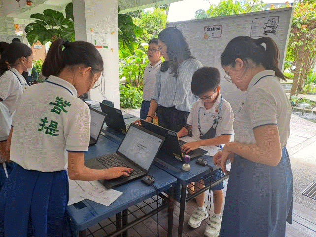 Pupils participating in touch-typing challenge
