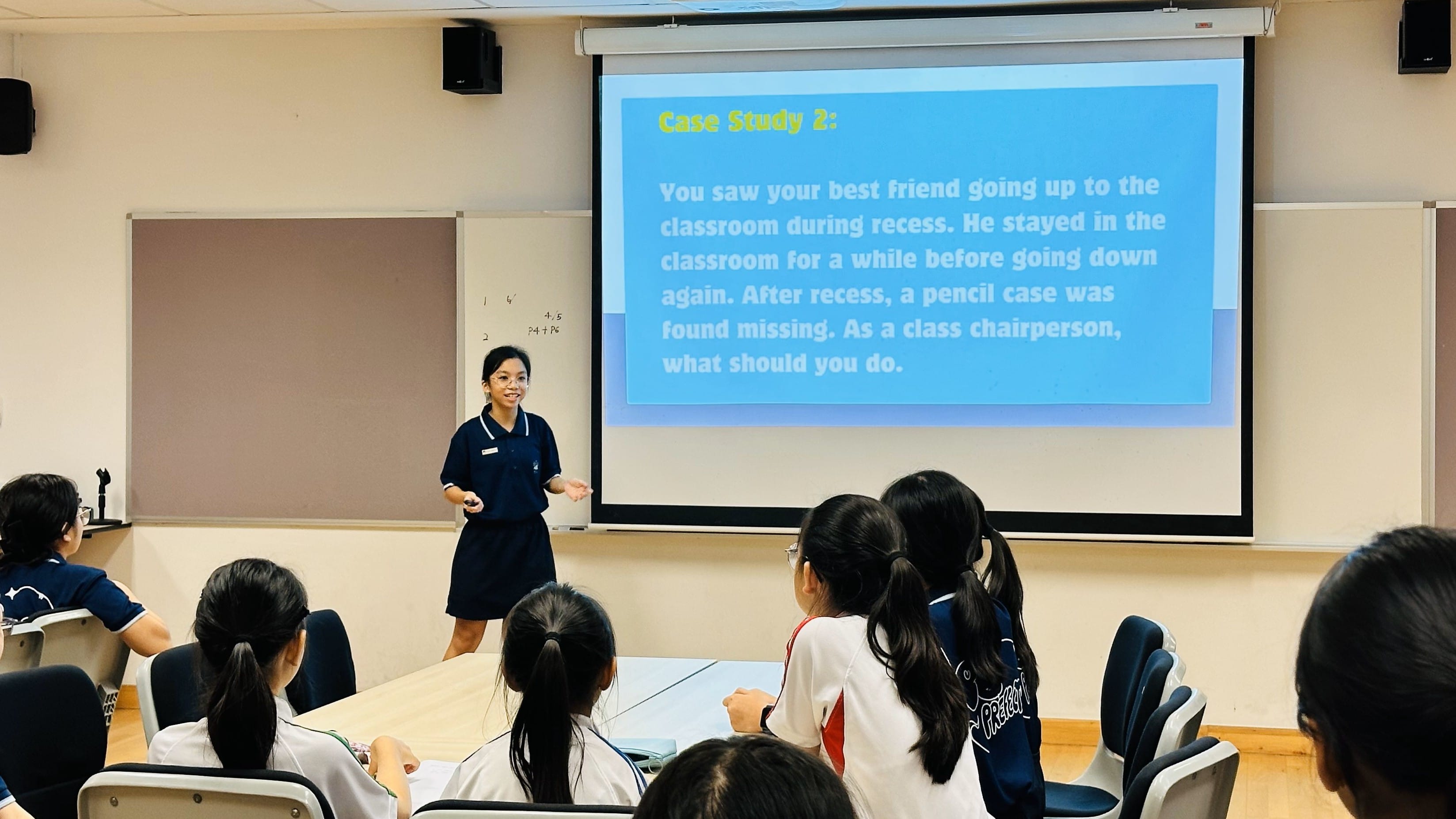Prefects listening to the ideas and feedback from class chairpersons
