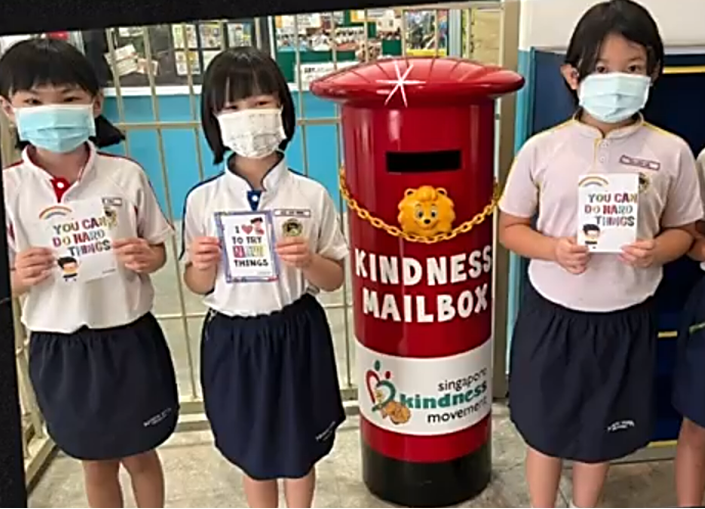 students write to their parent using postcards