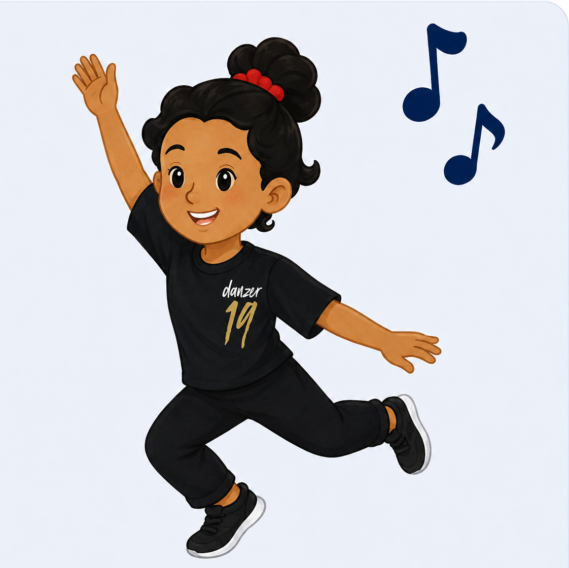 girl in black top and tight dancing to music