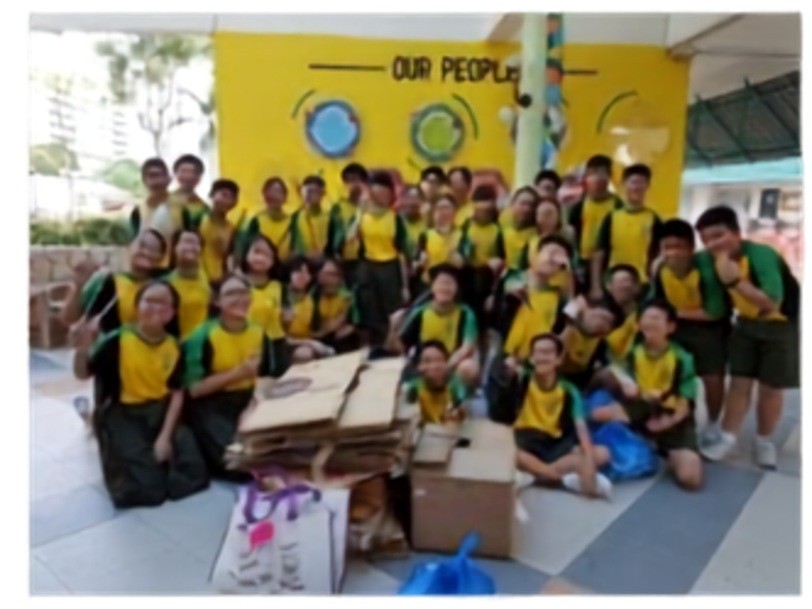 A group of students