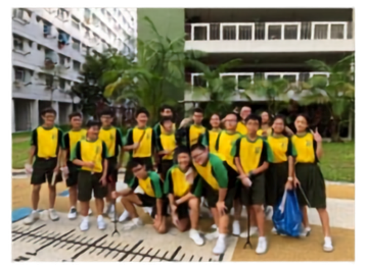 A group of students
