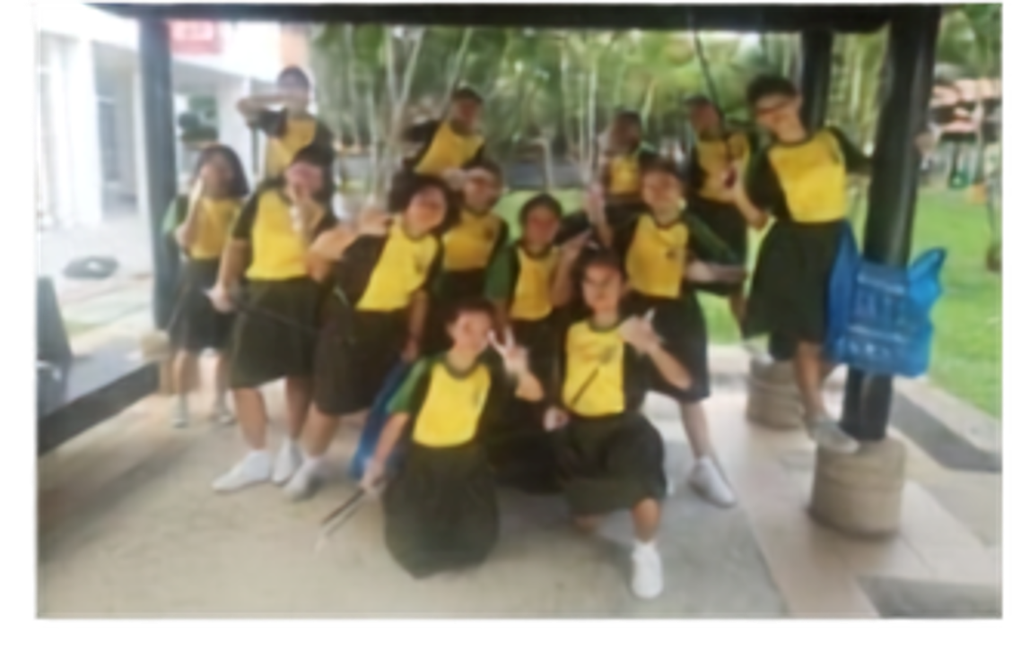 A group of students