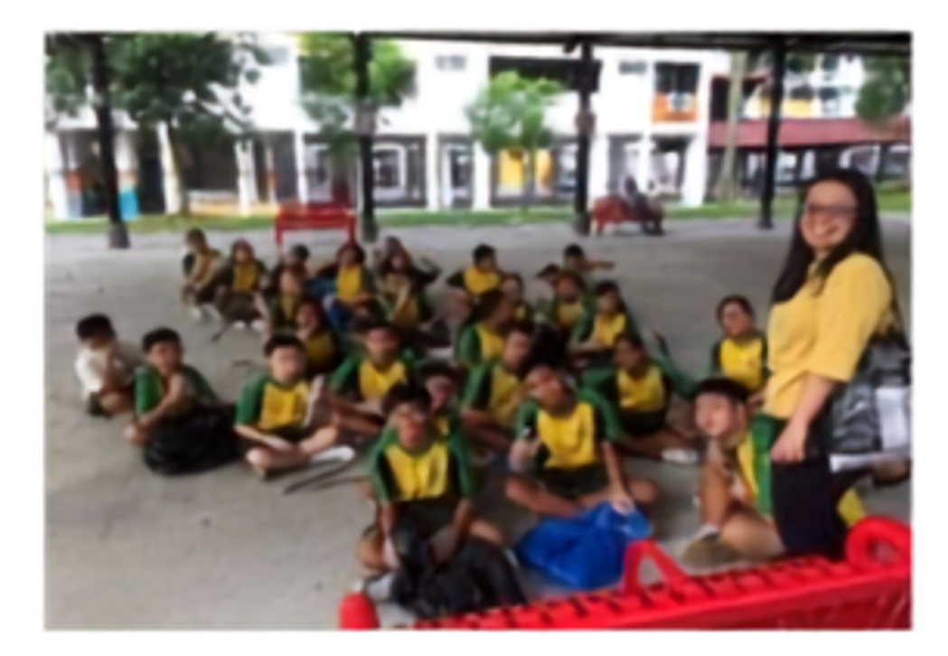 A group of students