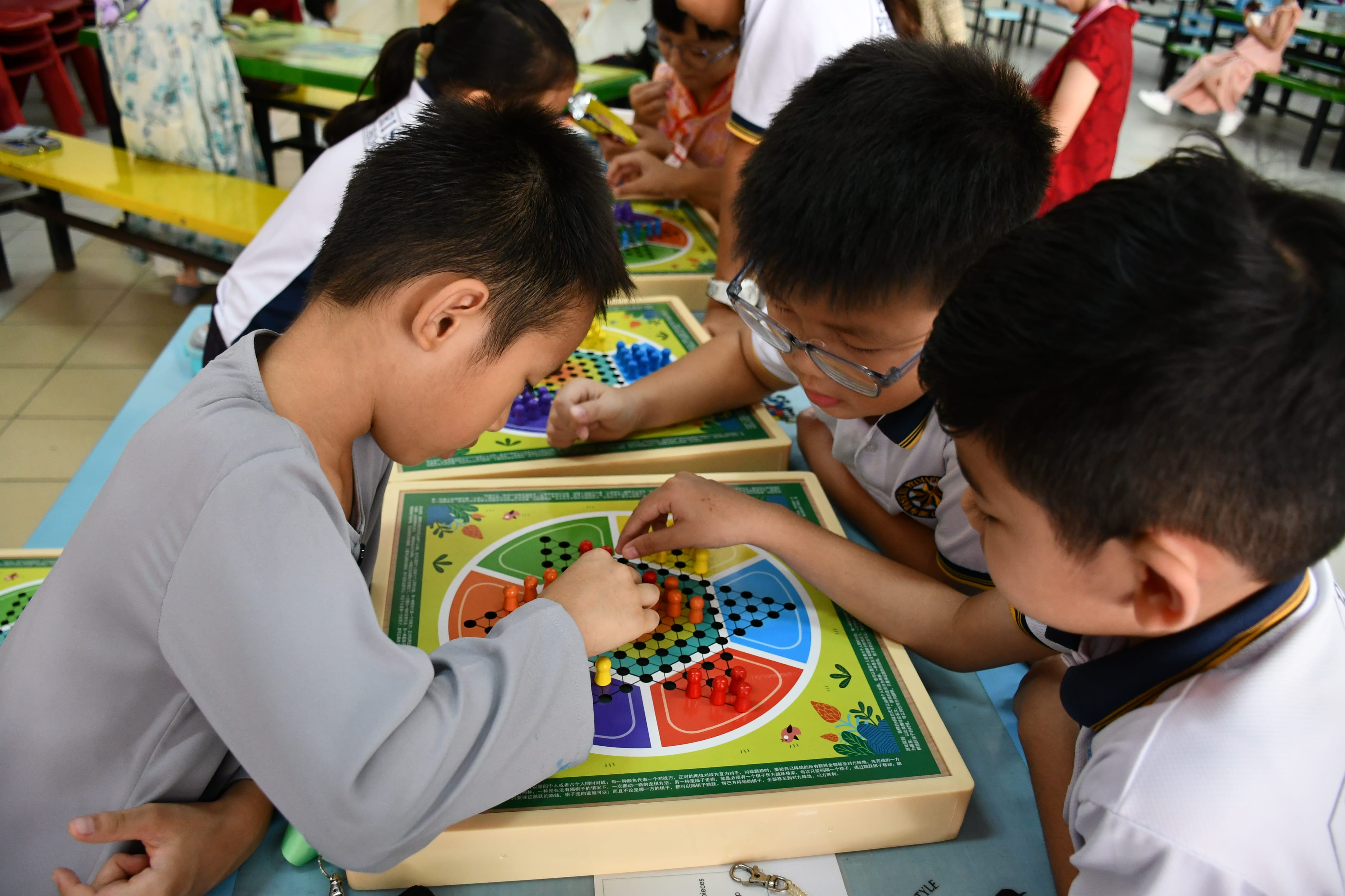 Students participating in a hands-on learning activity.