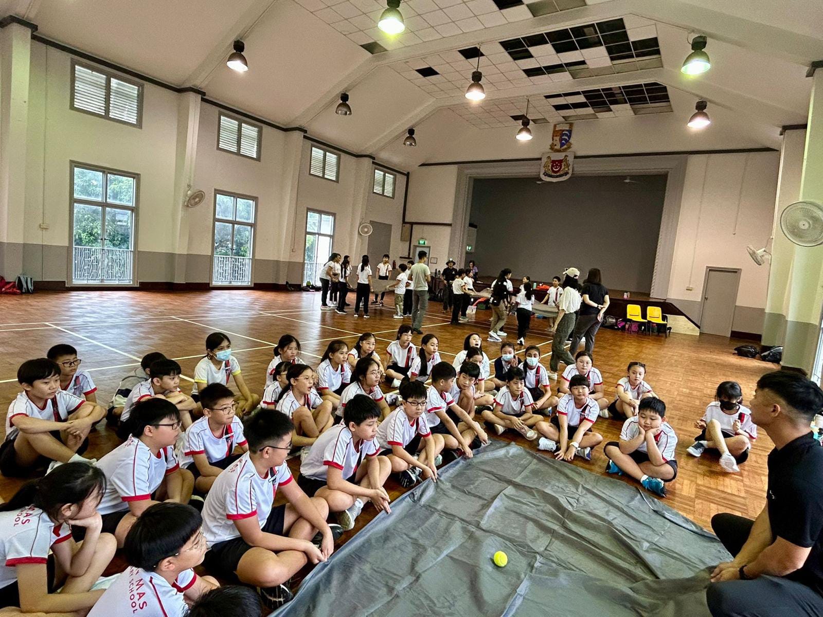 Bonding activities at P5 Outdoor adventure camp