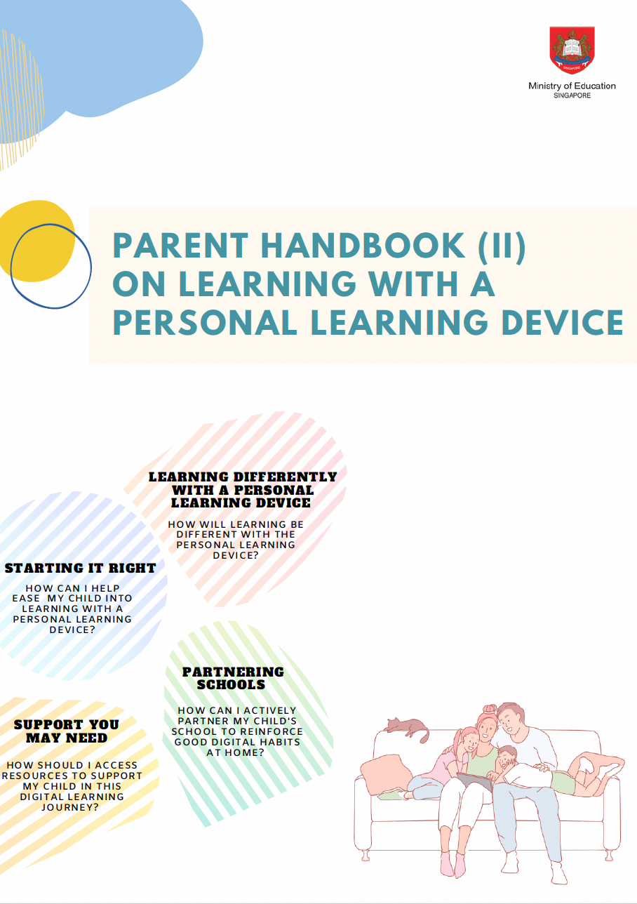 Cover of Singapore Ministry of Education Parent Handbook II on Learning with a Personal Learning Device.